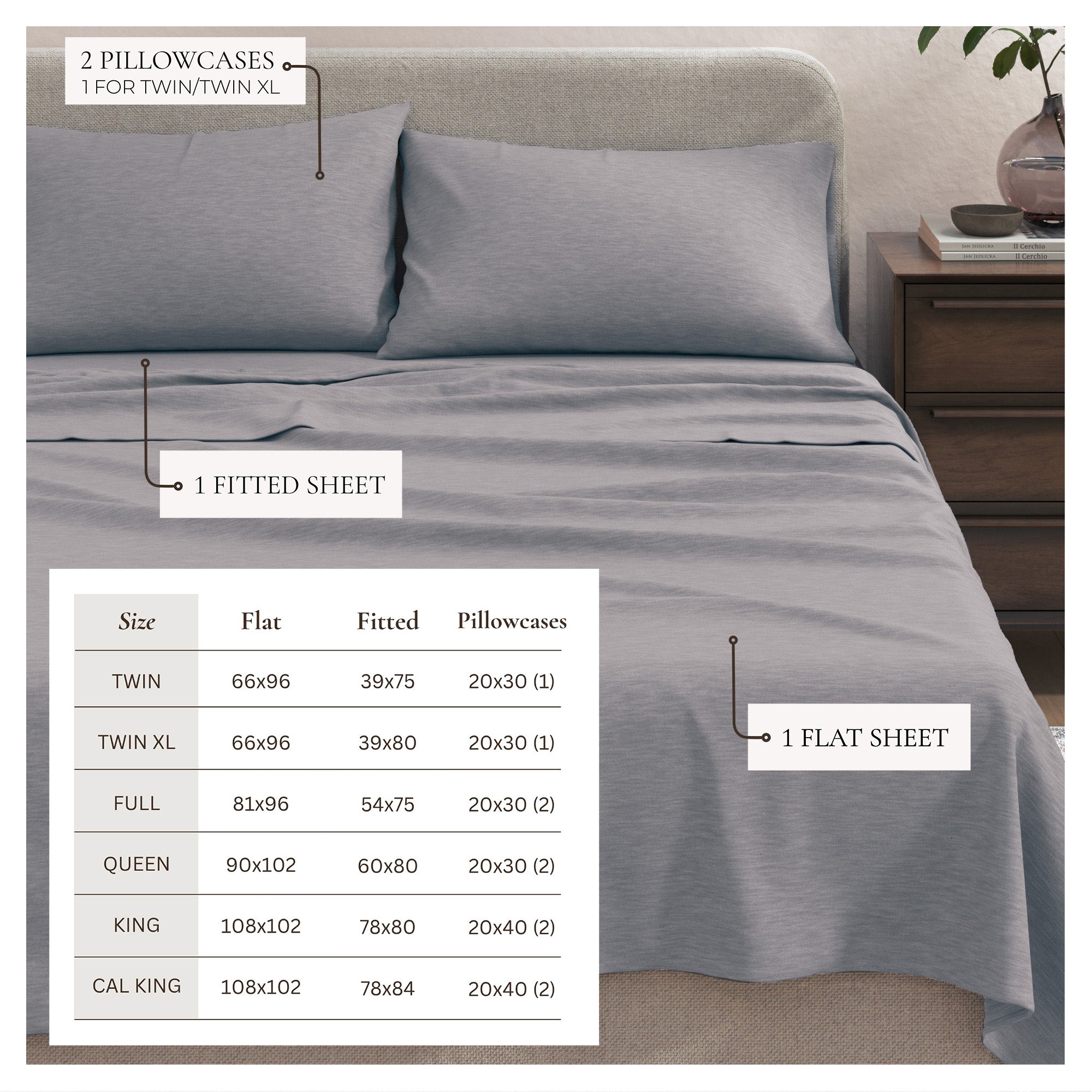 4 - Piece Jersey Sheet - Carmen Collection - Boske.store