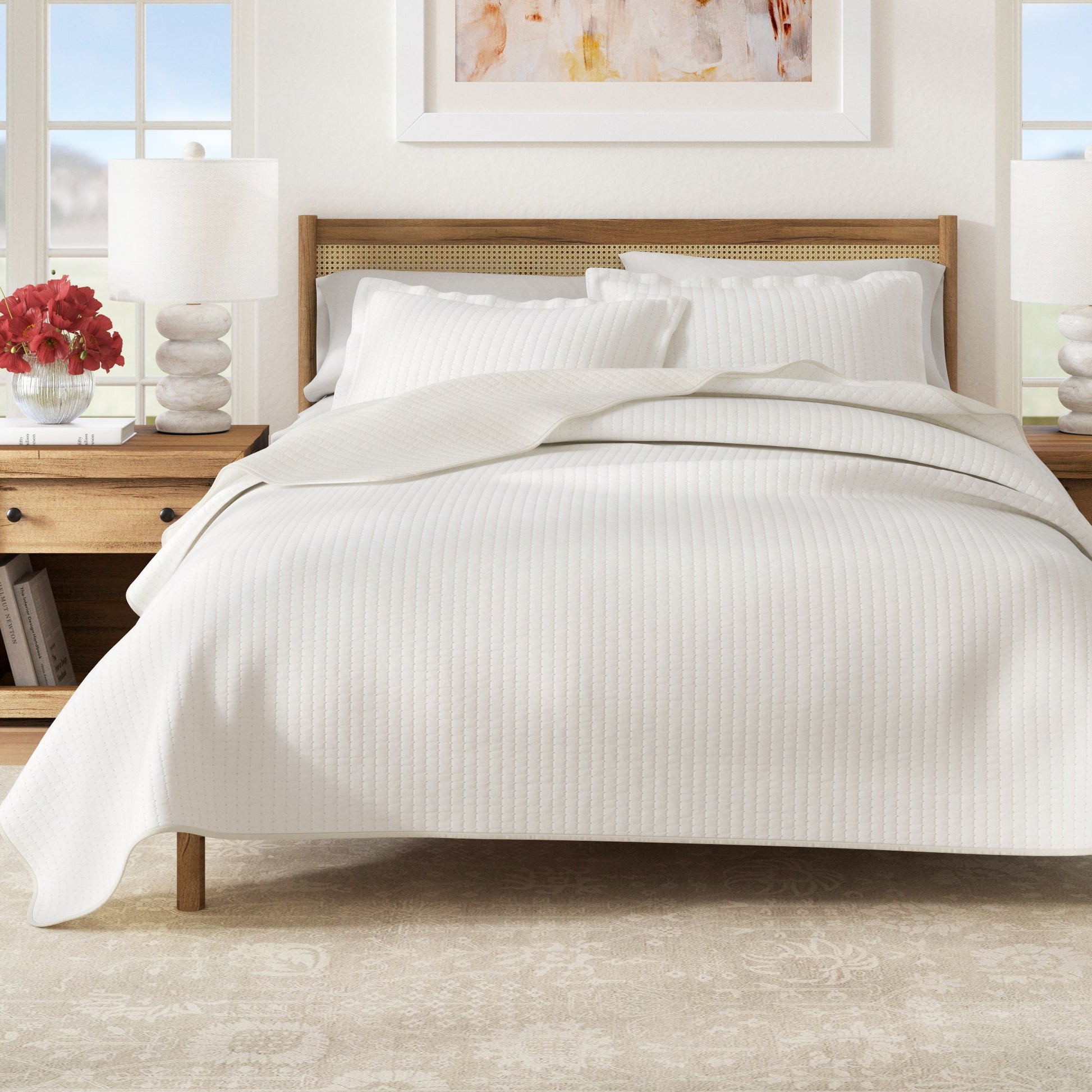 3 - Piece Solid Quilt - Alicia Collection - Boske.store