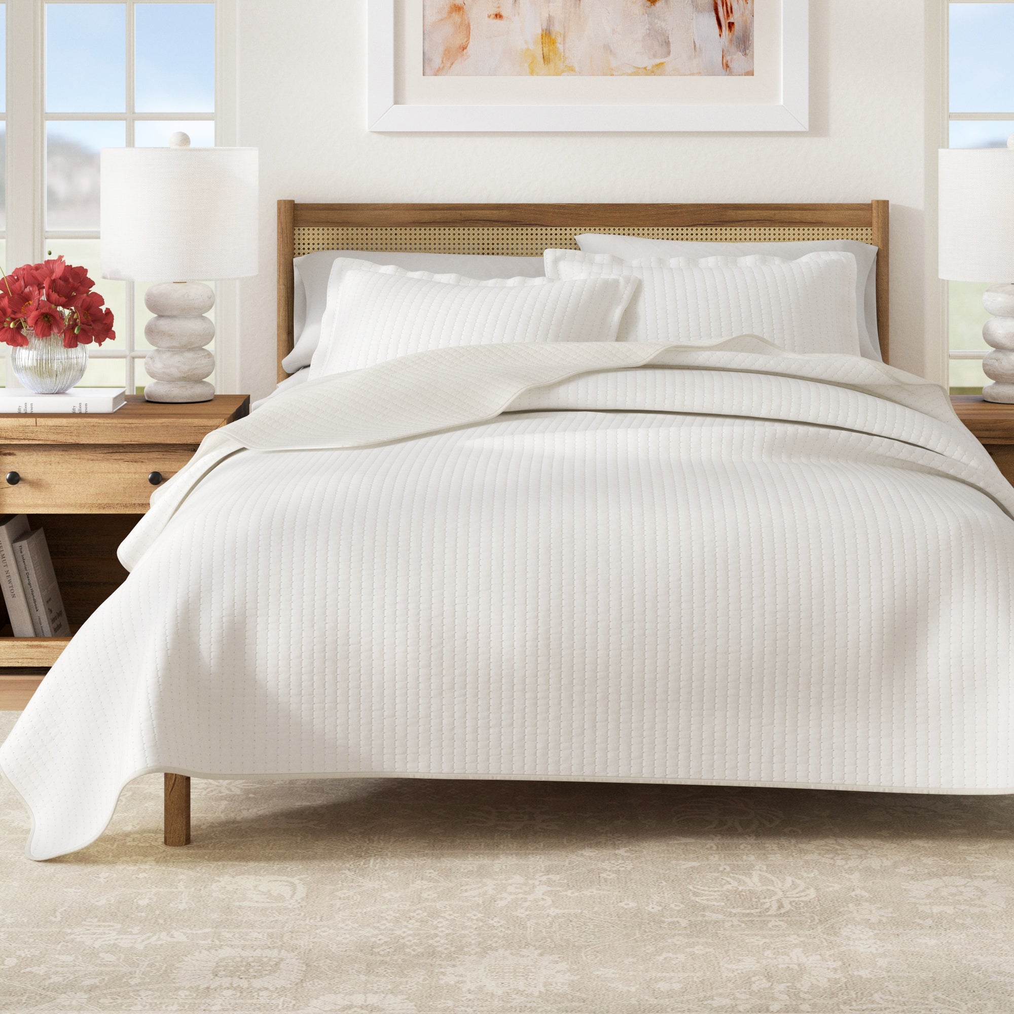 3 - Piece Solid Quilt - Alicia Collection - Boske.store