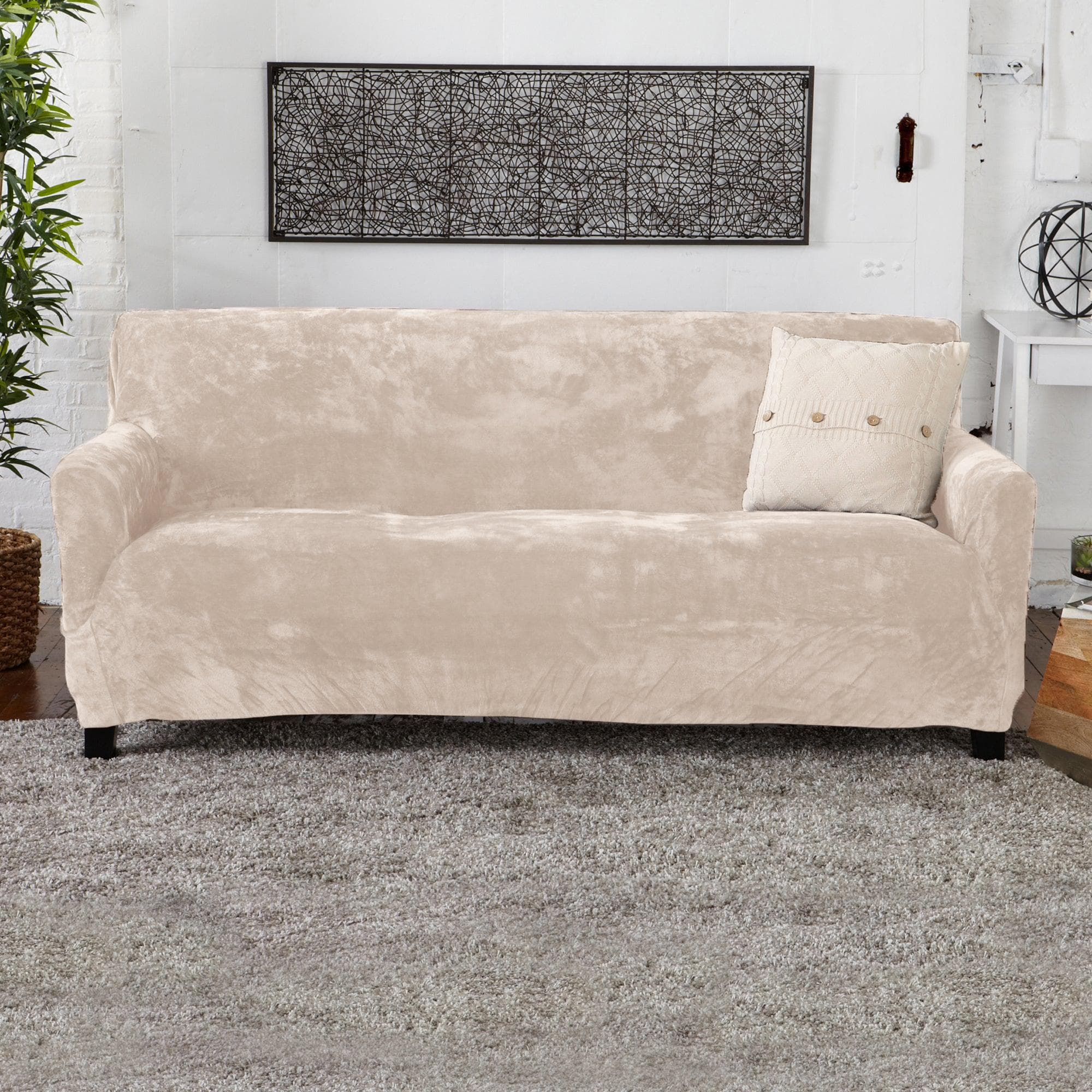 Velvet Stretch Slipcover - Gale Collection - Boske.store