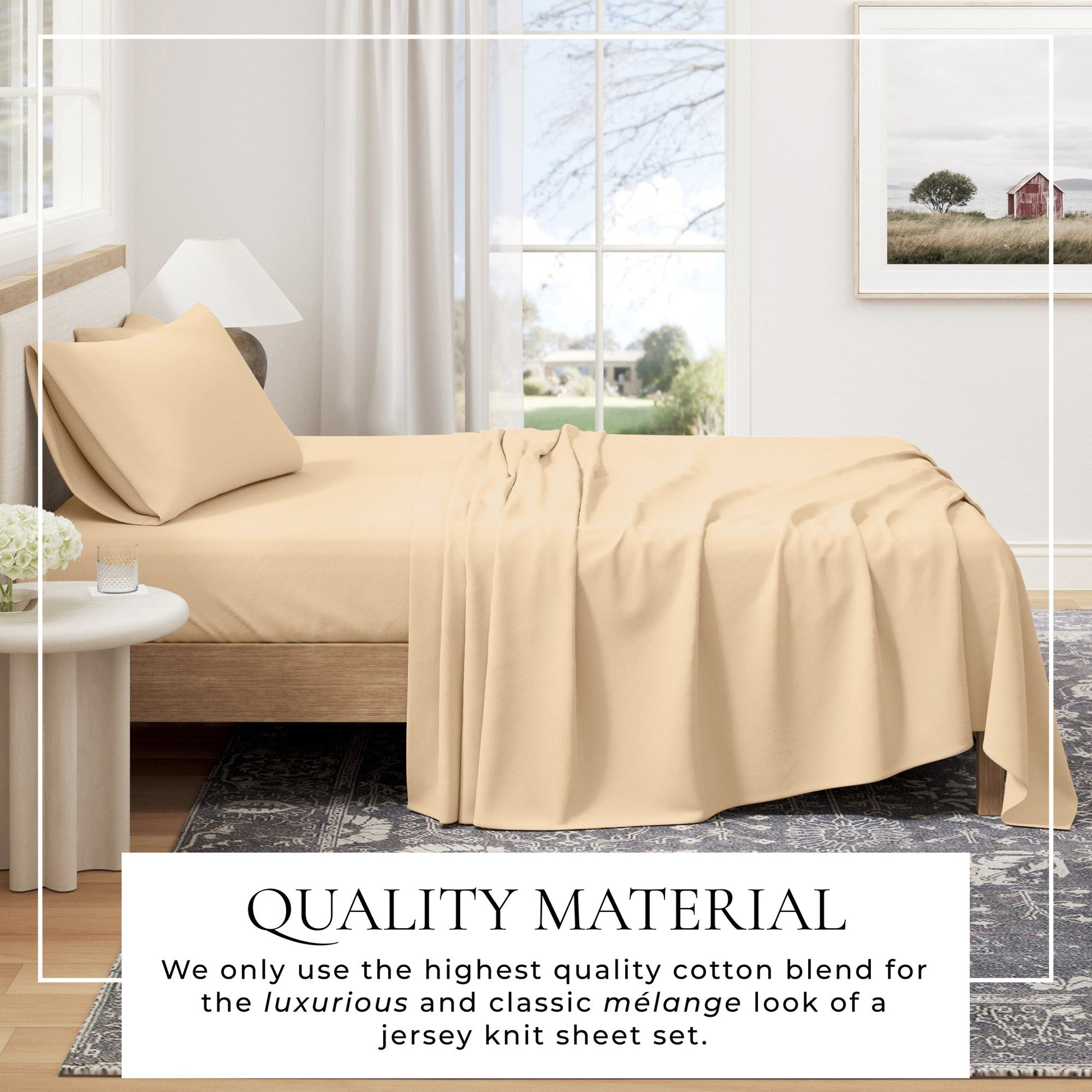4 - Piece Jersey Sheet - Carmen Collection - Boske.store