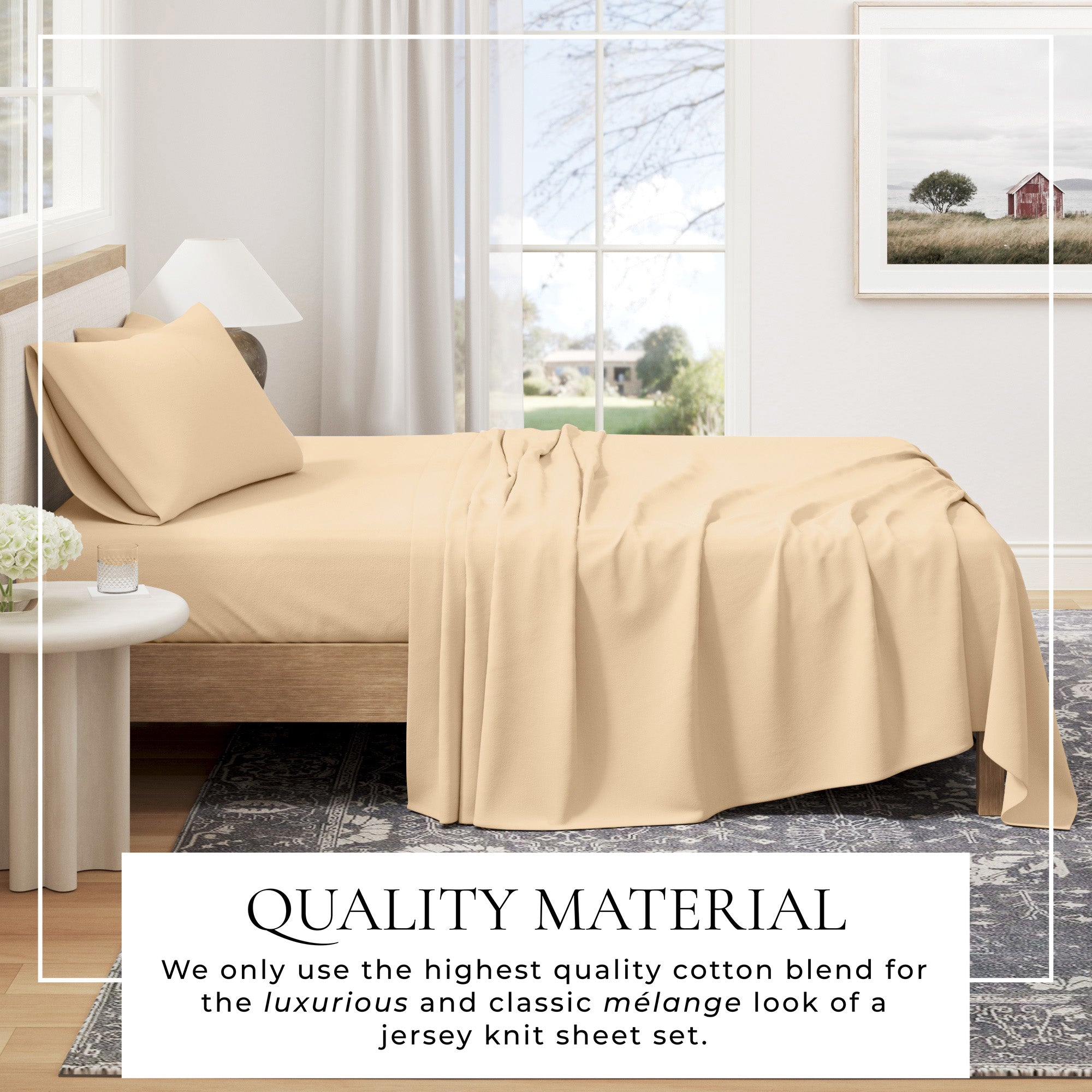 4 - Piece Jersey Sheet - Carmen Collection - Boske.store
