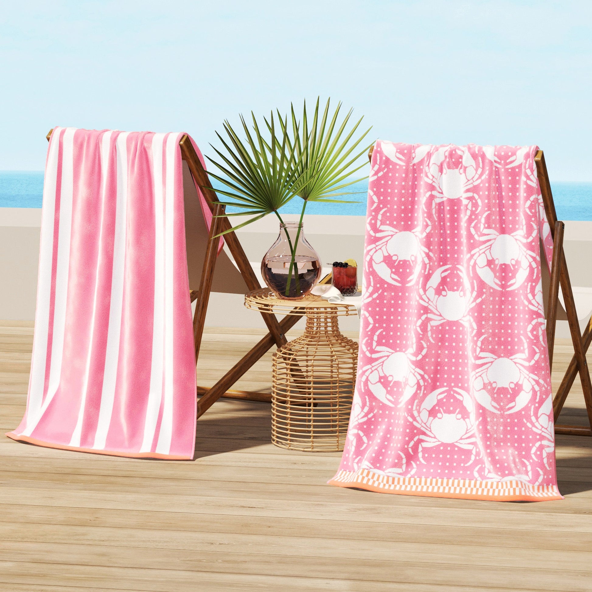 Cotton Velour Beach Towel - Maui Collection - Boske.store