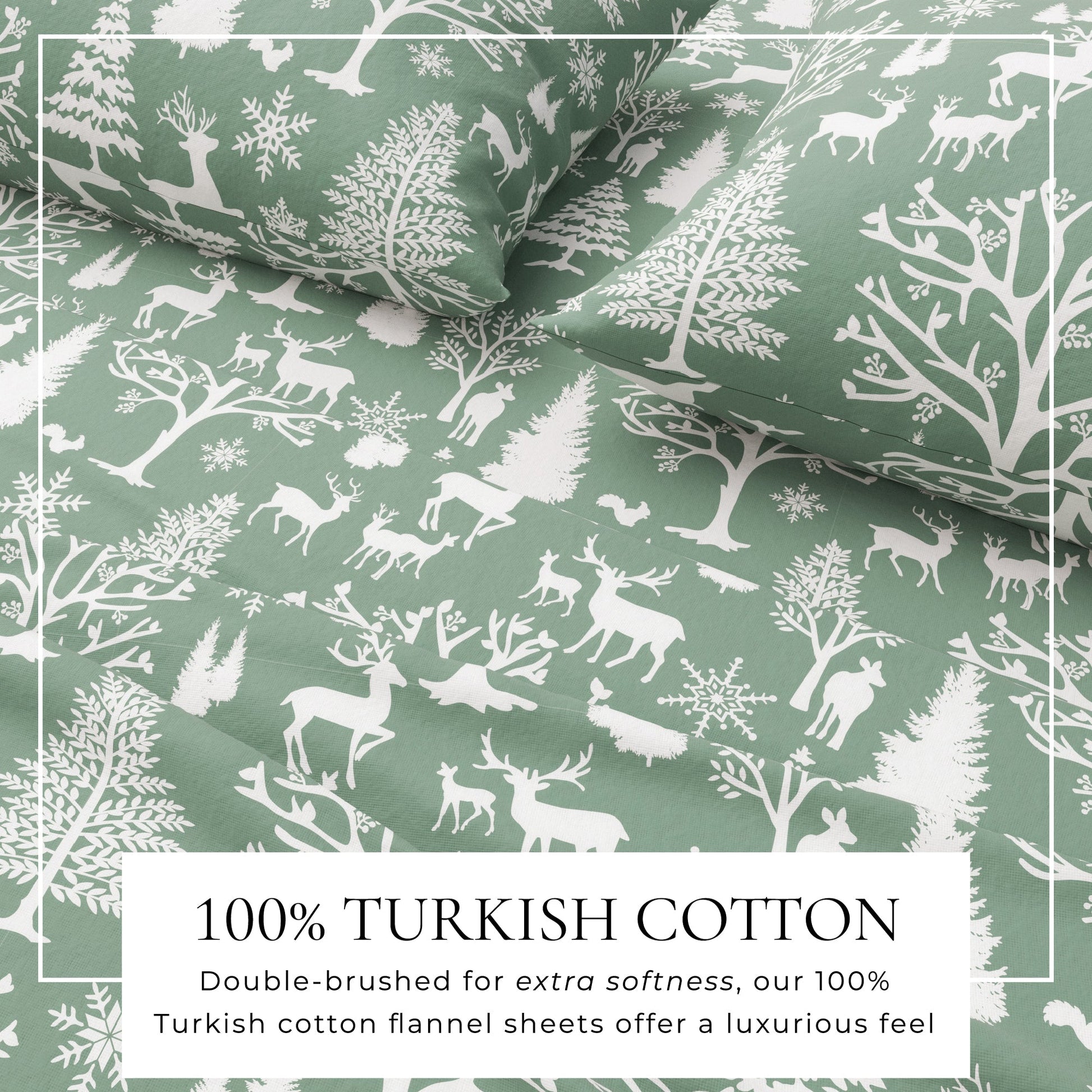 4 - Piece Turkish Cotton Flannel Sheet - Lakeview Collection - Boske.store