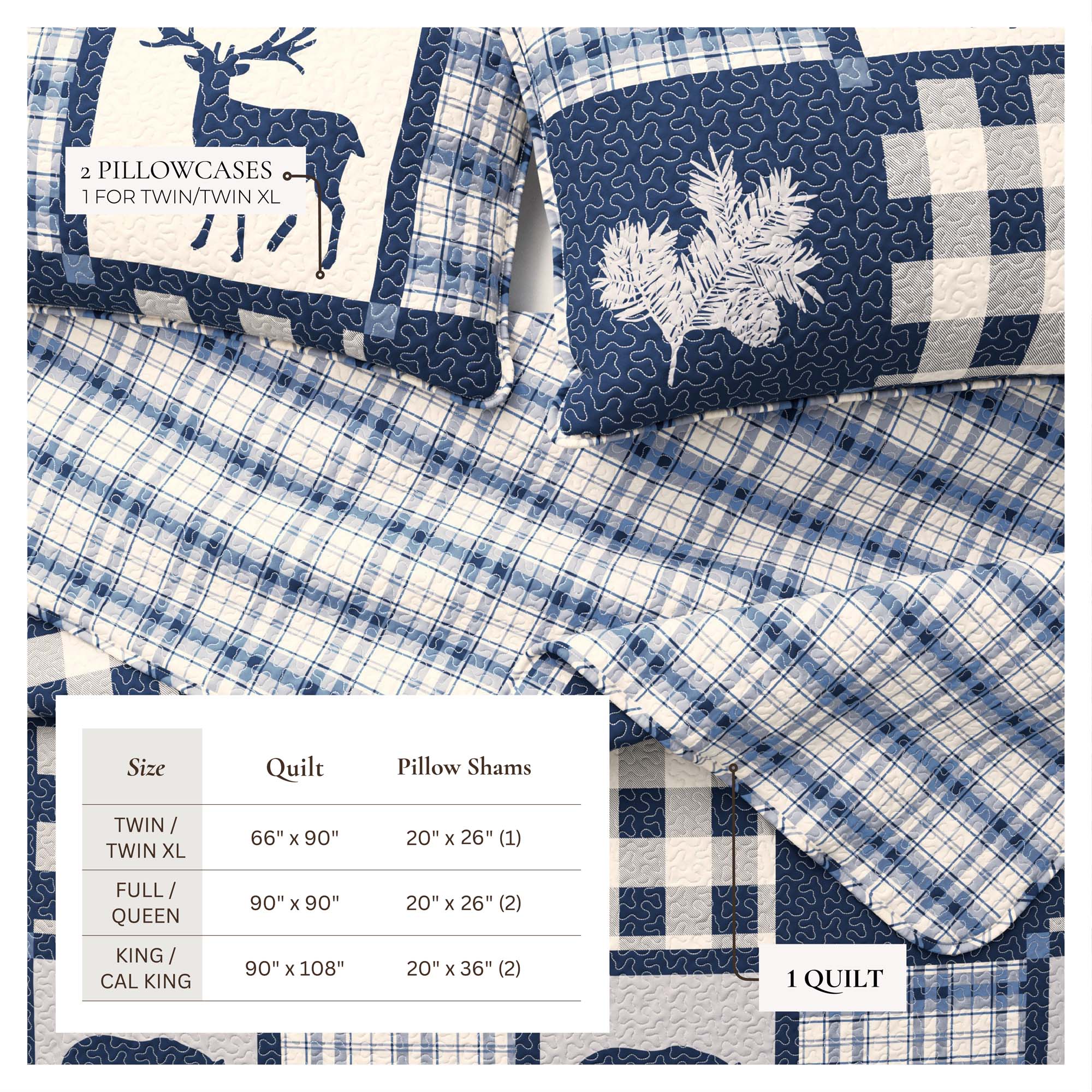 3 - Piece Lodge Quilt - Stonehurst Collection - Boske.store