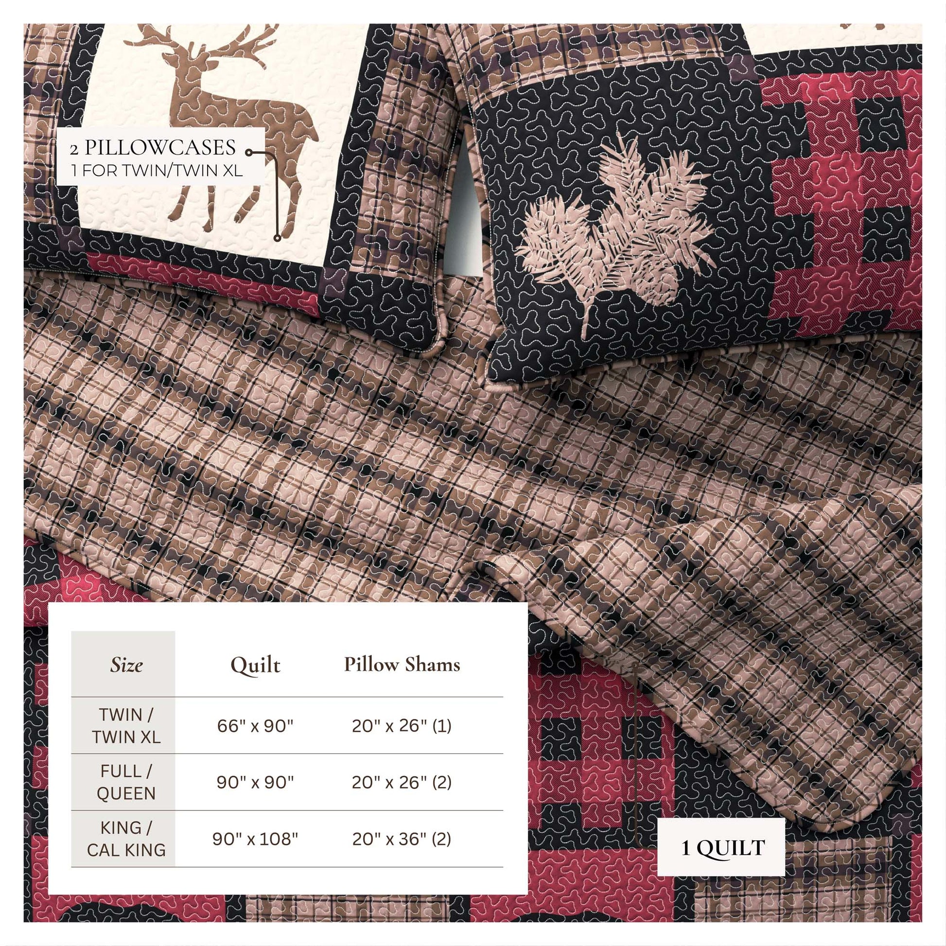 3 - Piece Lodge Quilt - Stonehurst Collection - Boske.store