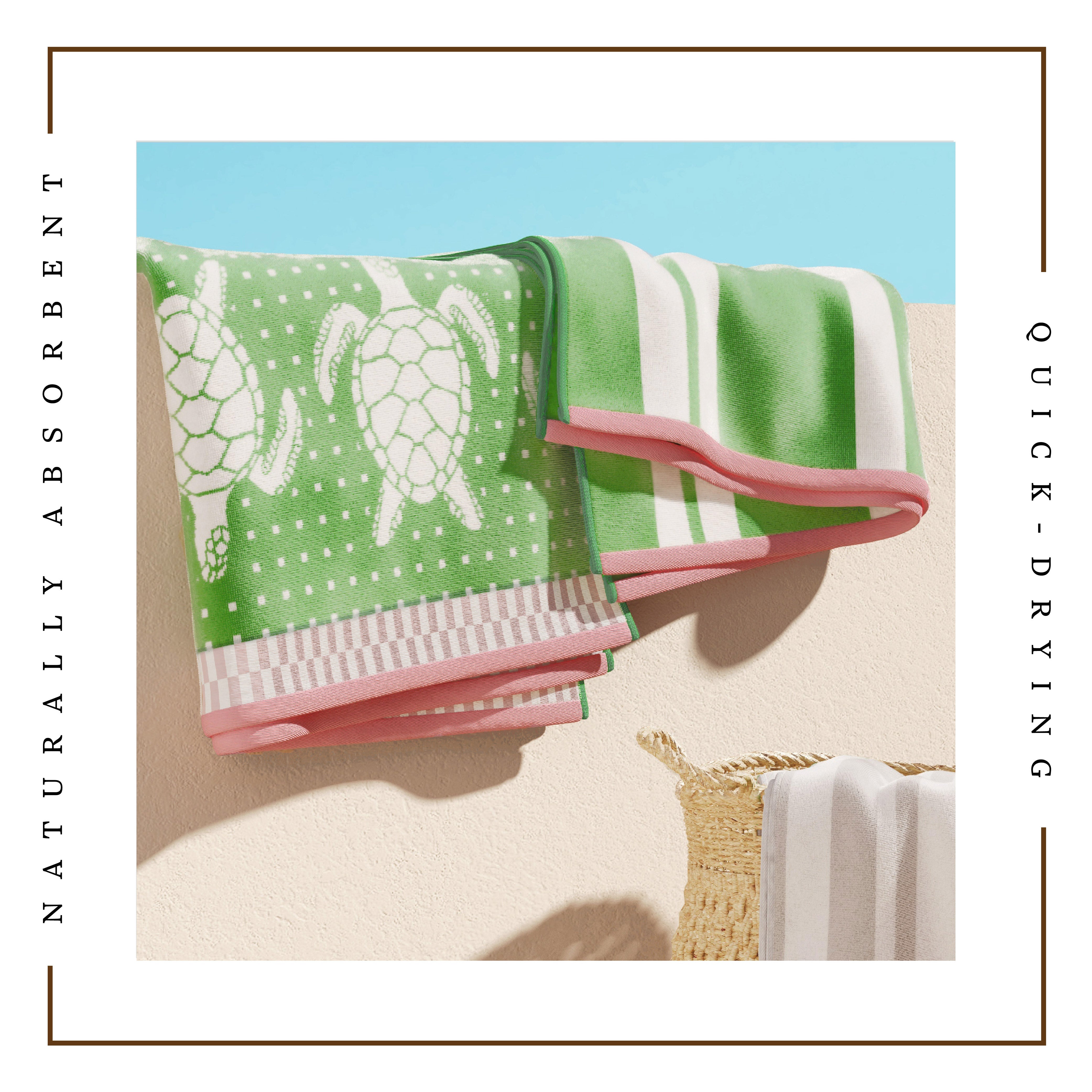 Cotton Velour Beach Towel - Maui Collection - Boske.store