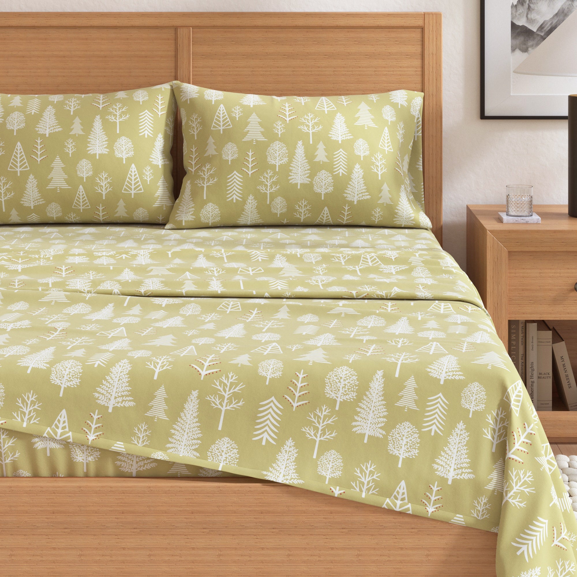 4 - Piece Turkish Cotton Flannel Sheet - Lakeview Collection - Boske.store