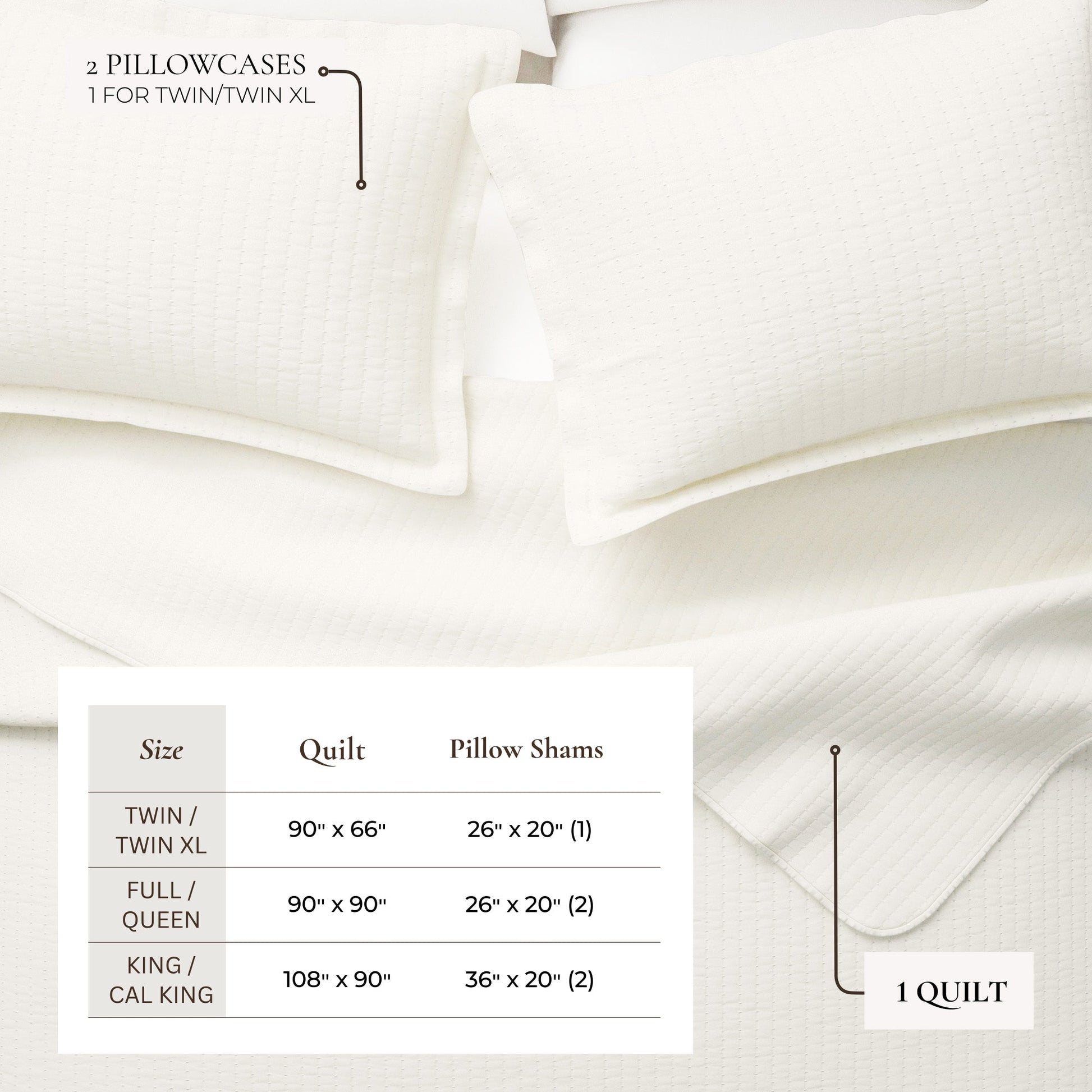 3 - Piece Solid Quilt - Alicia Collection - Boske.store