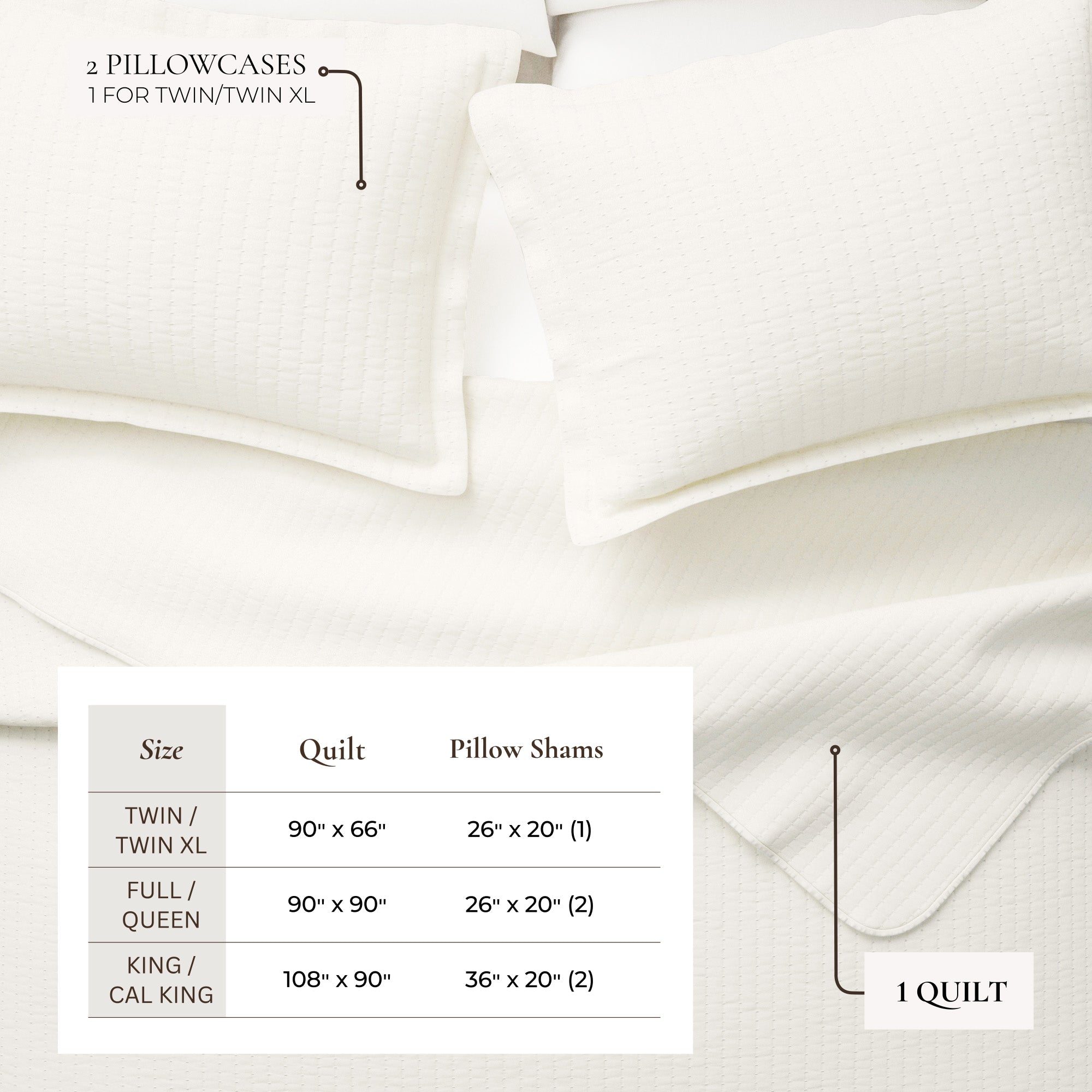 3 - Piece Solid Quilt - Alicia Collection - Boske.store
