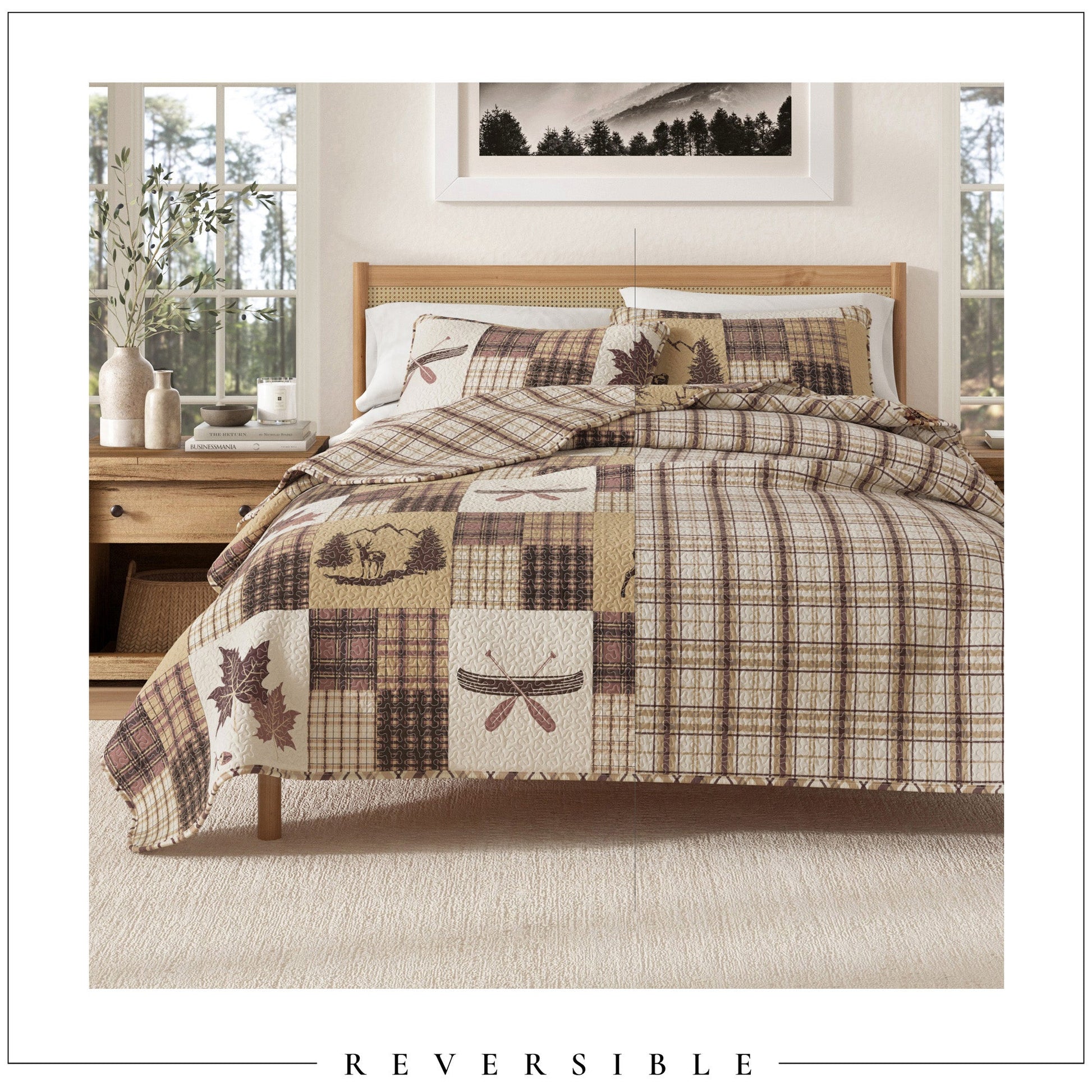Redwood Lodge 3 Piece Quilt Set - Boske.store