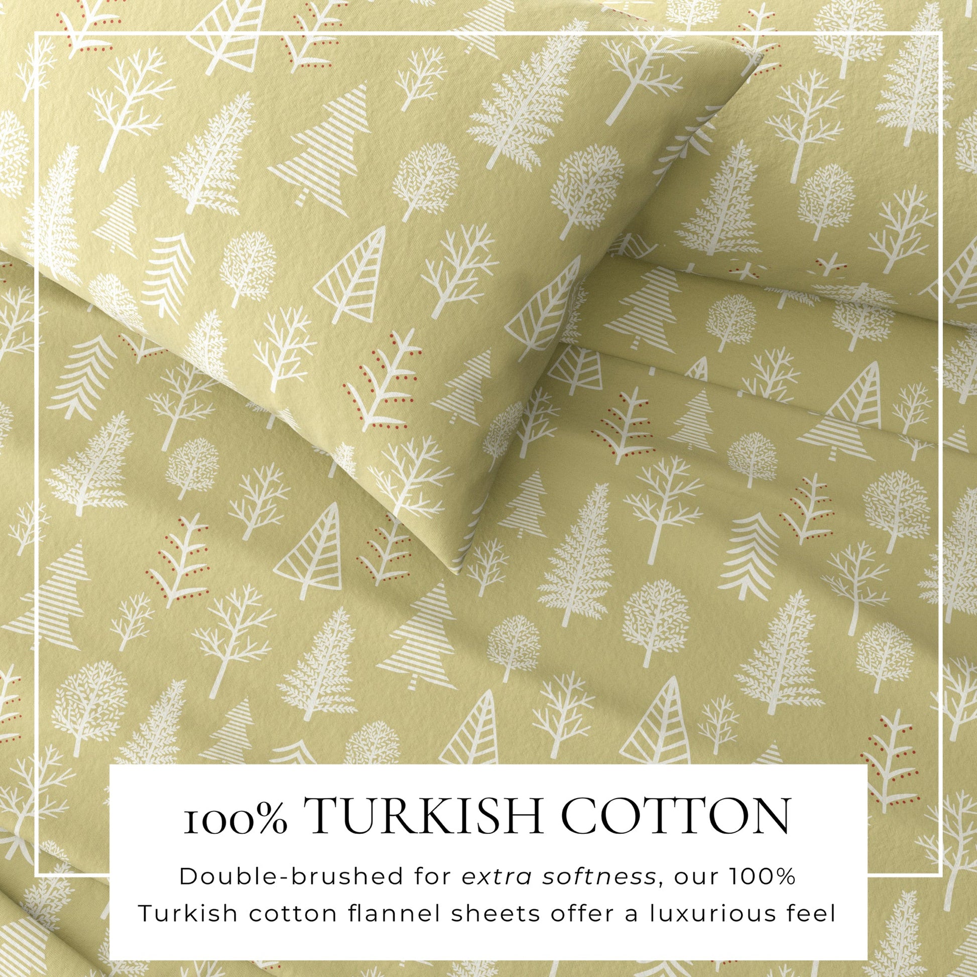 4 - Piece Turkish Cotton Flannel Sheet - Lakeview Collection - Boske.store