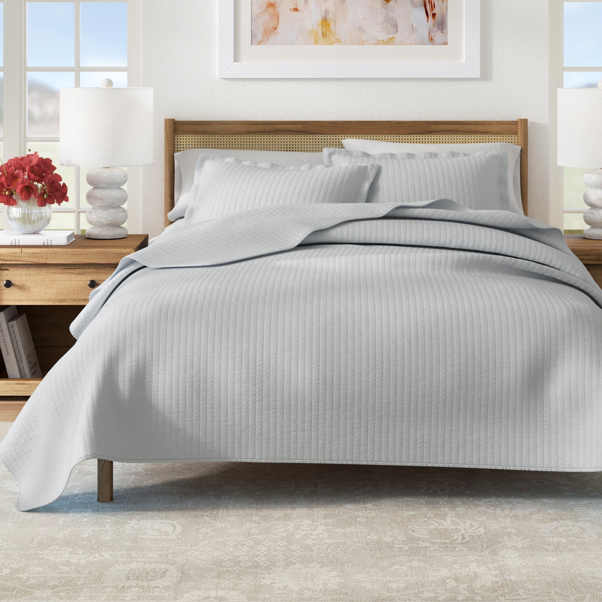 3 - Piece Solid Quilt - Alicia Collection - Boske.store