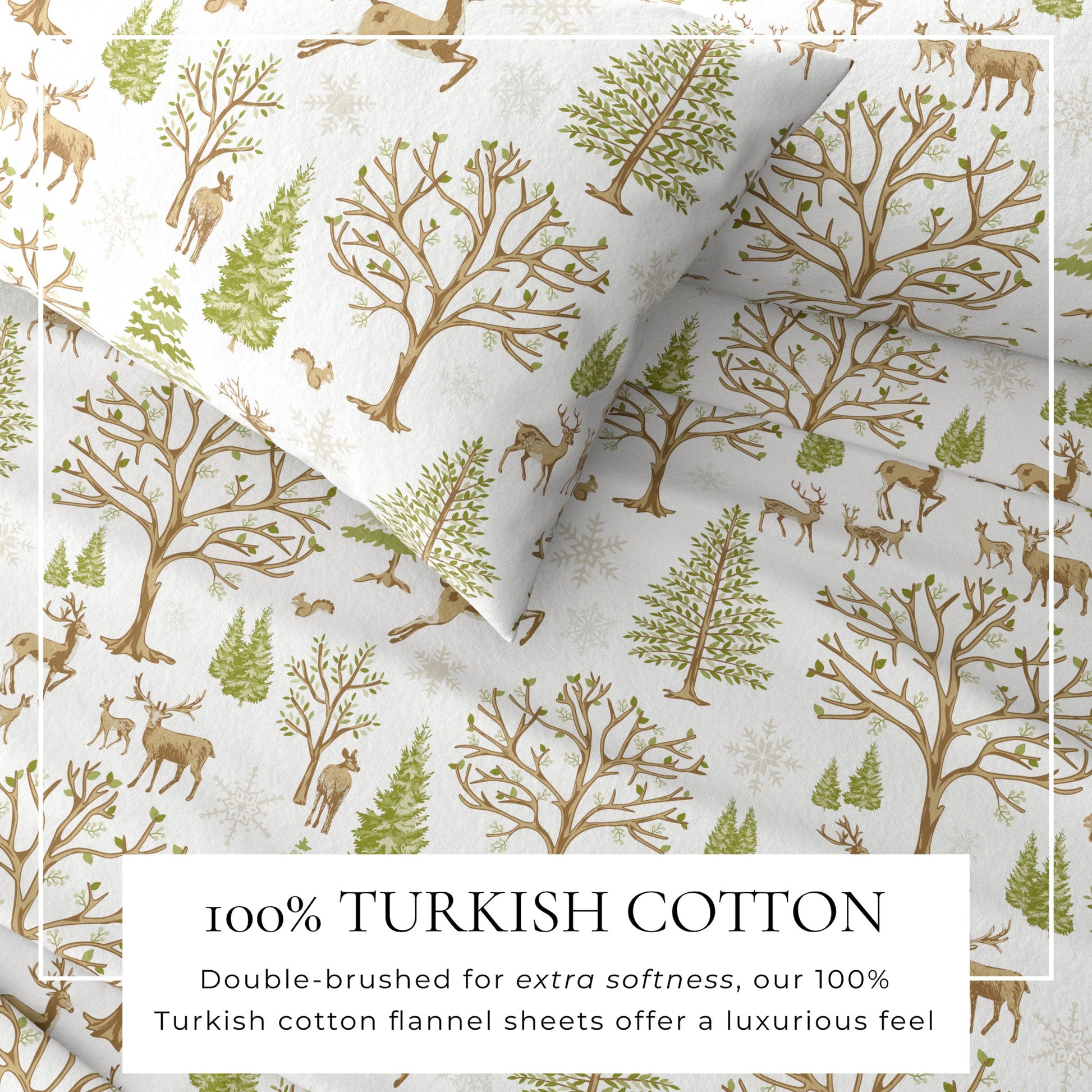 4 - Piece Turkish Cotton Flannel Sheet - Lakeview Collection - Boske.store