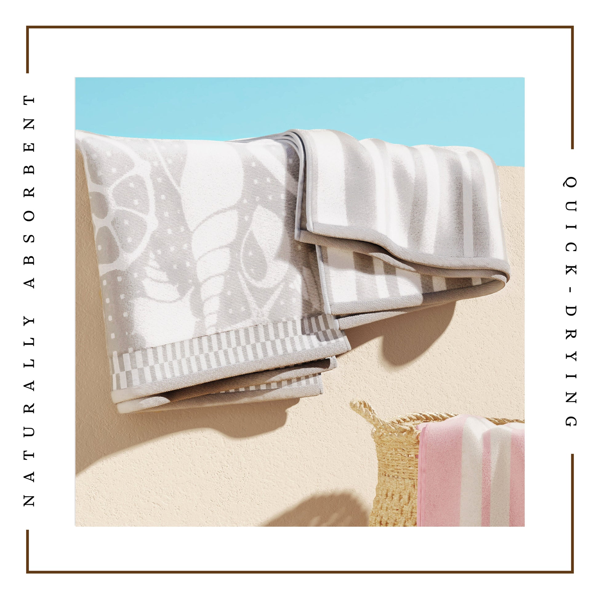 Cotton Velour Beach Towel - Maui Collection - Boske.store
