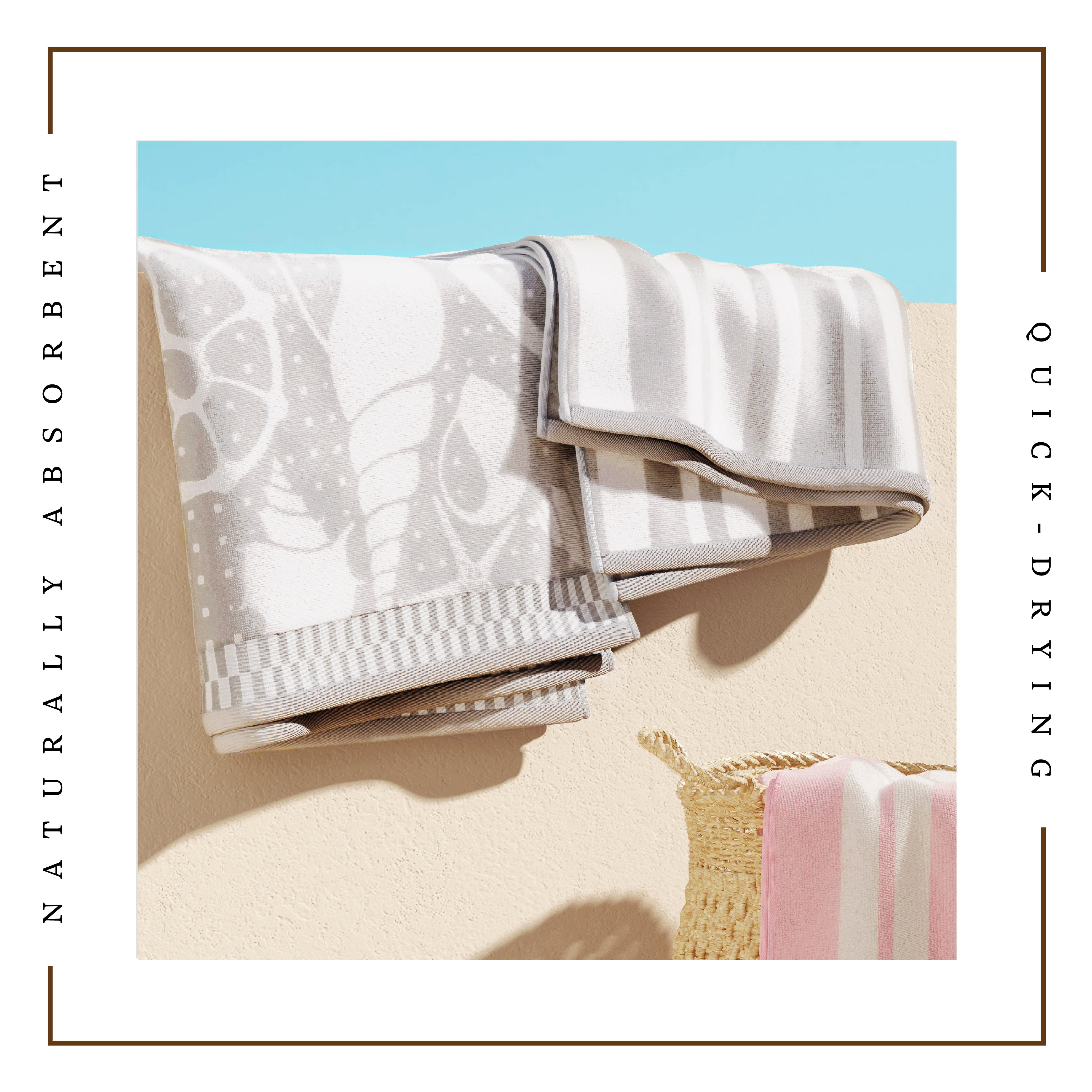 Cotton Velour Beach Towel - Maui Collection - Boske.store