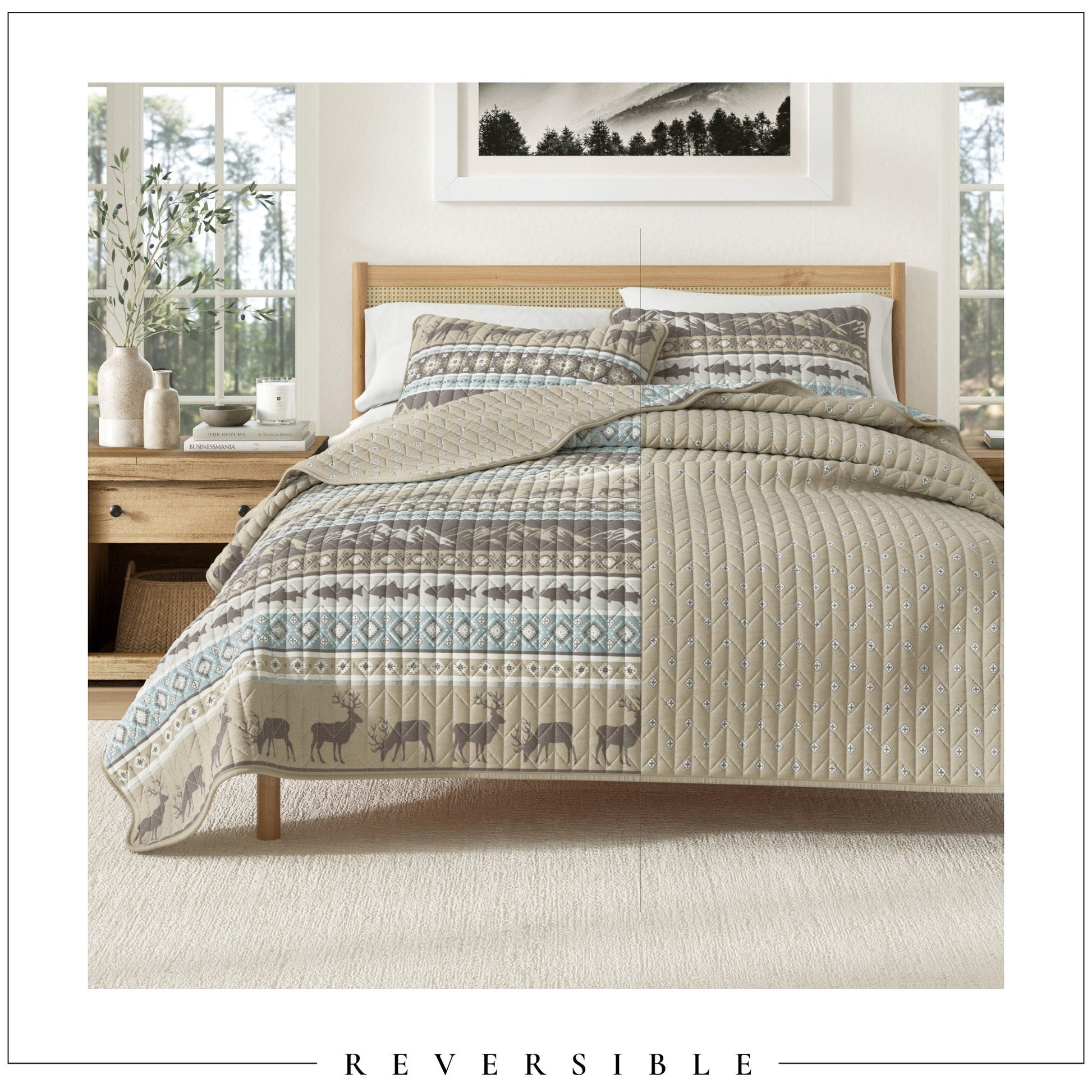 3 - Piece Lodge Quilt - Yosemite Collection - Boske.store