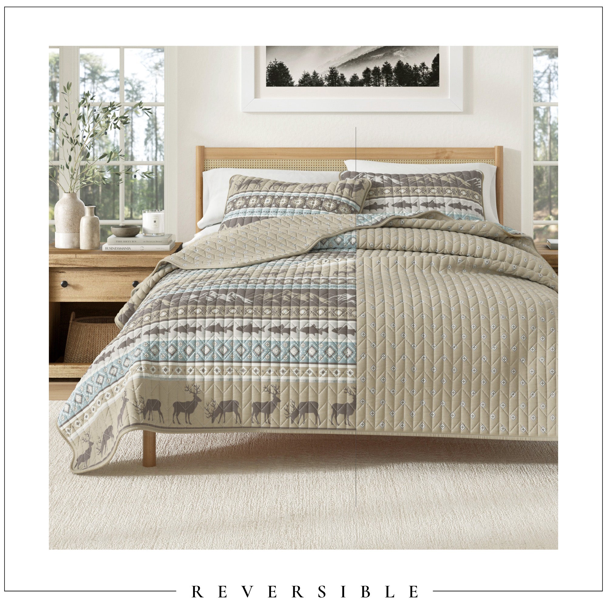 3 - Piece Lodge Quilt - Yosemite Collection - Boske.store