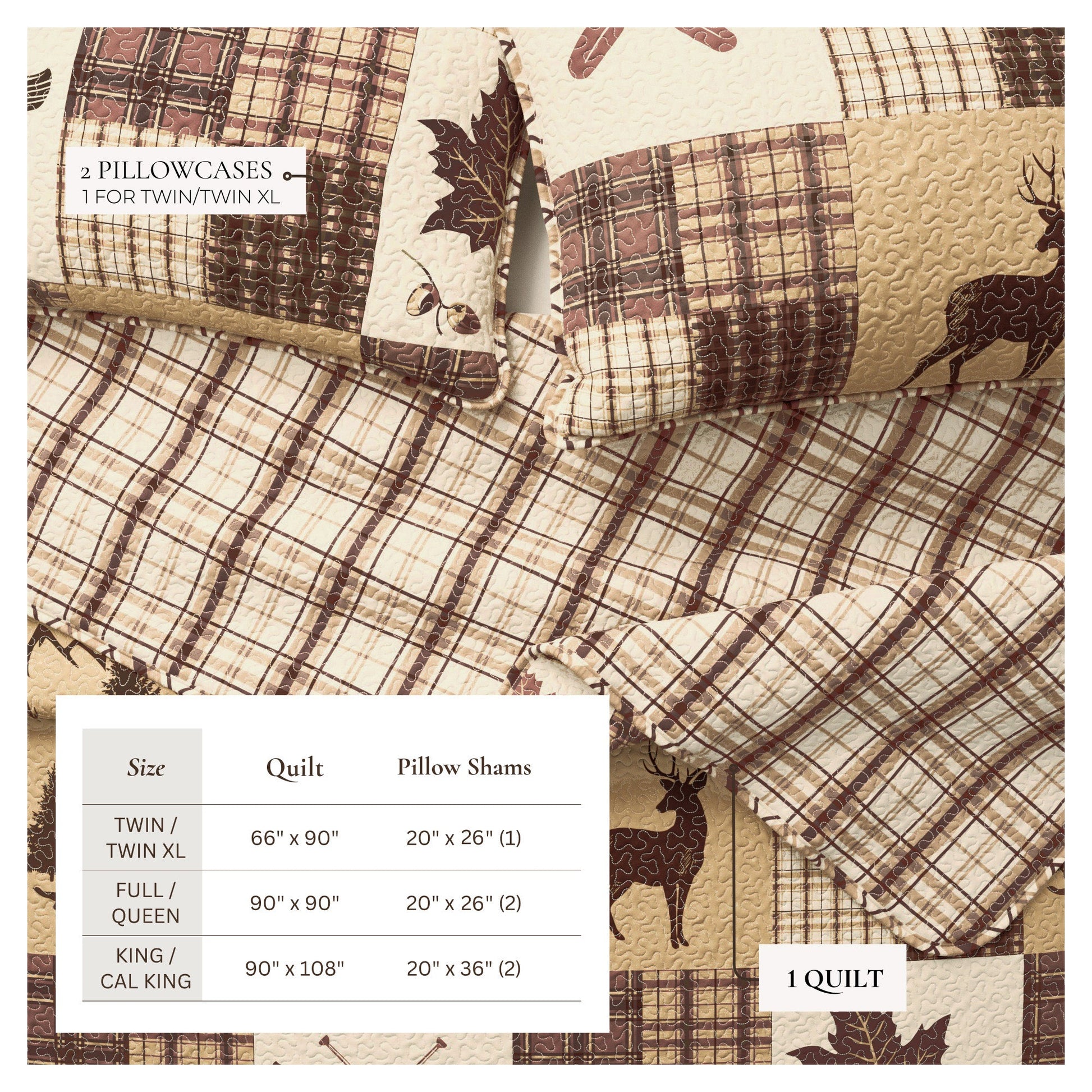 Redwood Lodge 3 Piece Quilt Set - Boske.store