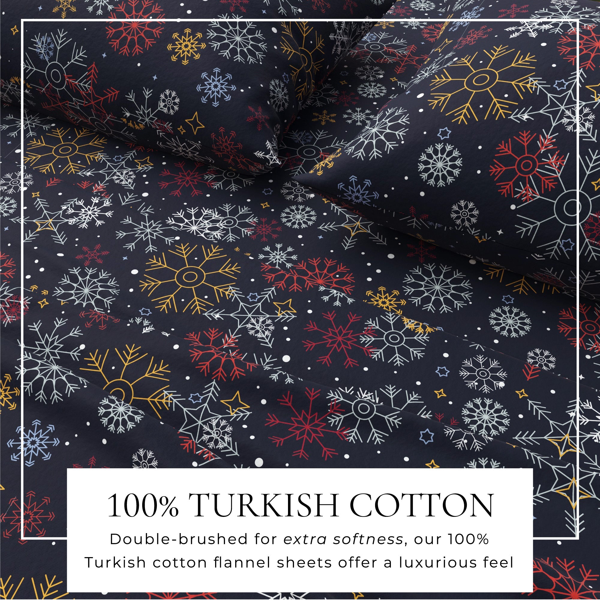 4 - Piece Turkish Cotton Flannel Sheet - Lakeview Collection - Boske.store
