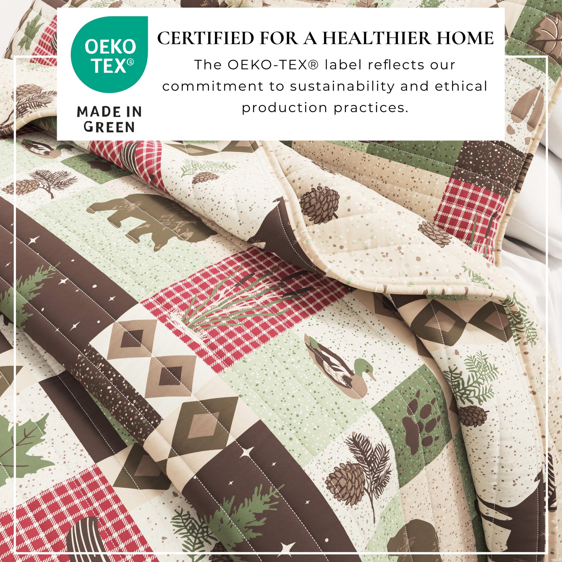 Wilder Collection 3 Piece Lodge Quilt Set - Boske.store