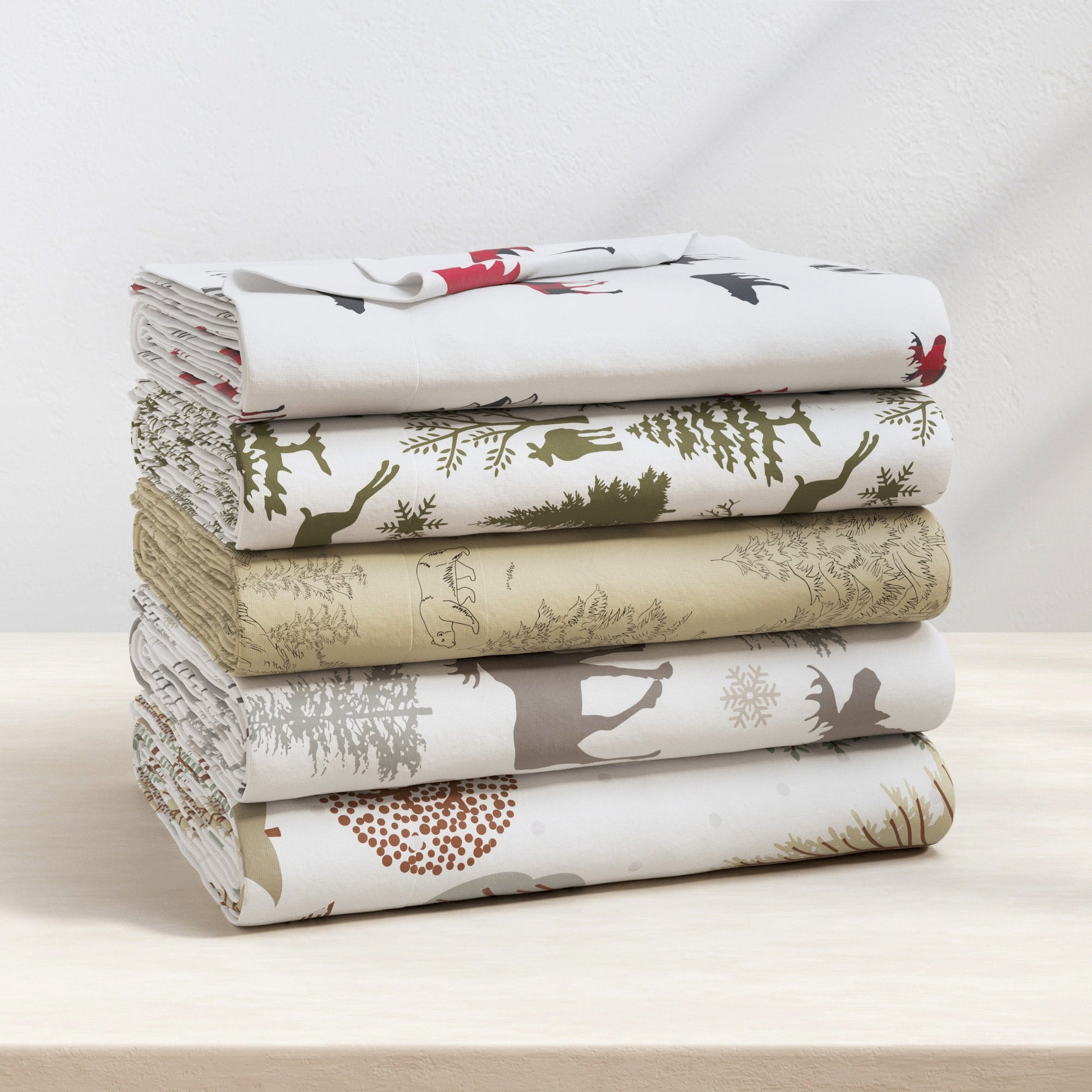 4 - Piece Turkish Cotton Flannel Sheet - Lakeview Collection - Boske.store