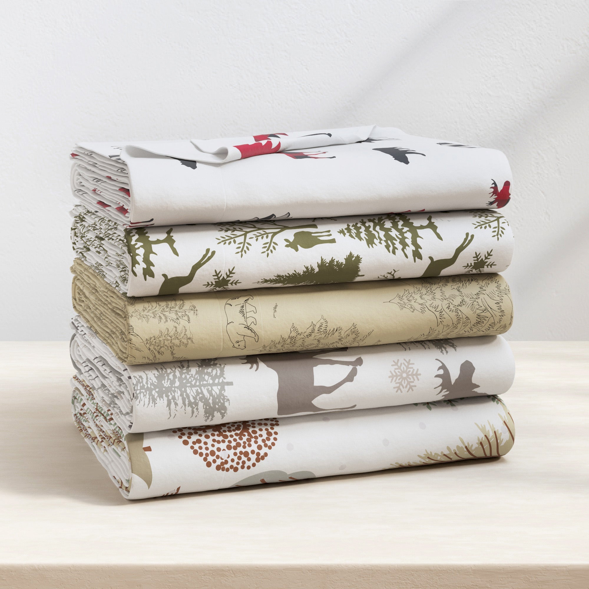 4 - Piece Turkish Cotton Flannel Sheet - Lakeview Collection - Boske.store