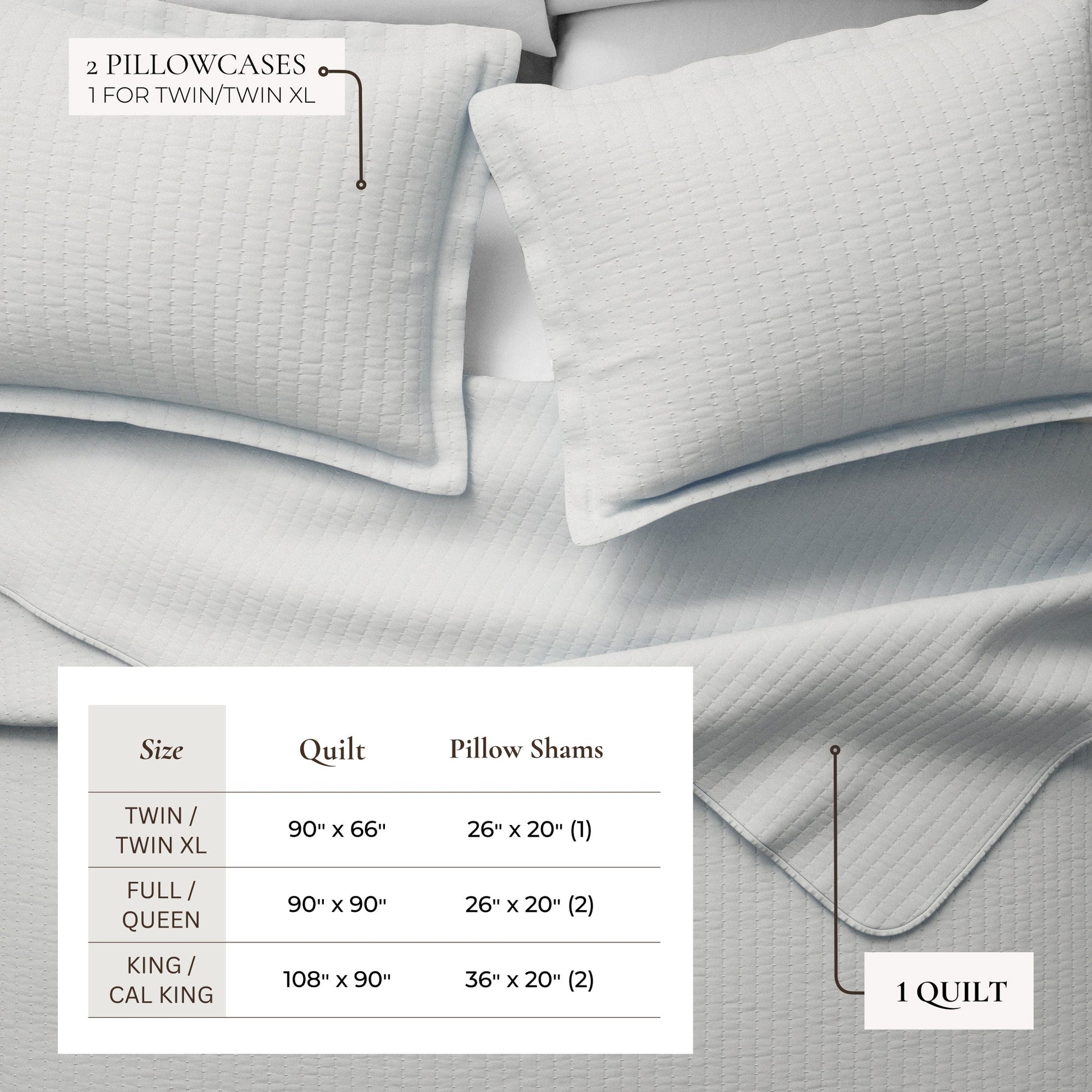 3 - Piece Solid Quilt - Alicia Collection - Boske.store