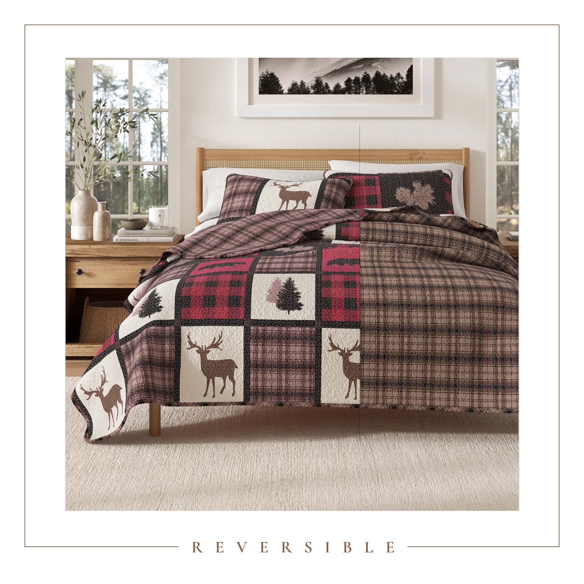 3 - Piece Lodge Quilt - Stonehurst Collection - Boske.store