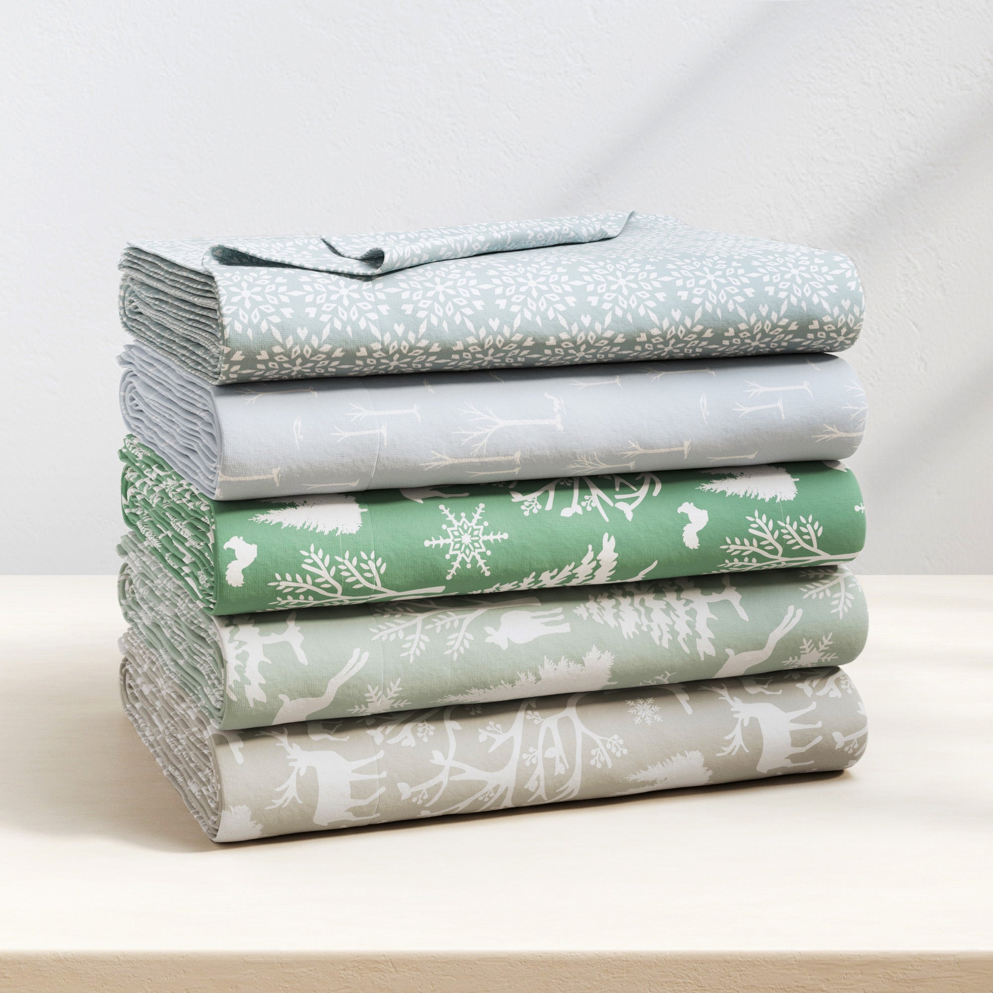 4 - Piece Turkish Cotton Flannel Sheet - Lakeview Collection - Boske.store
