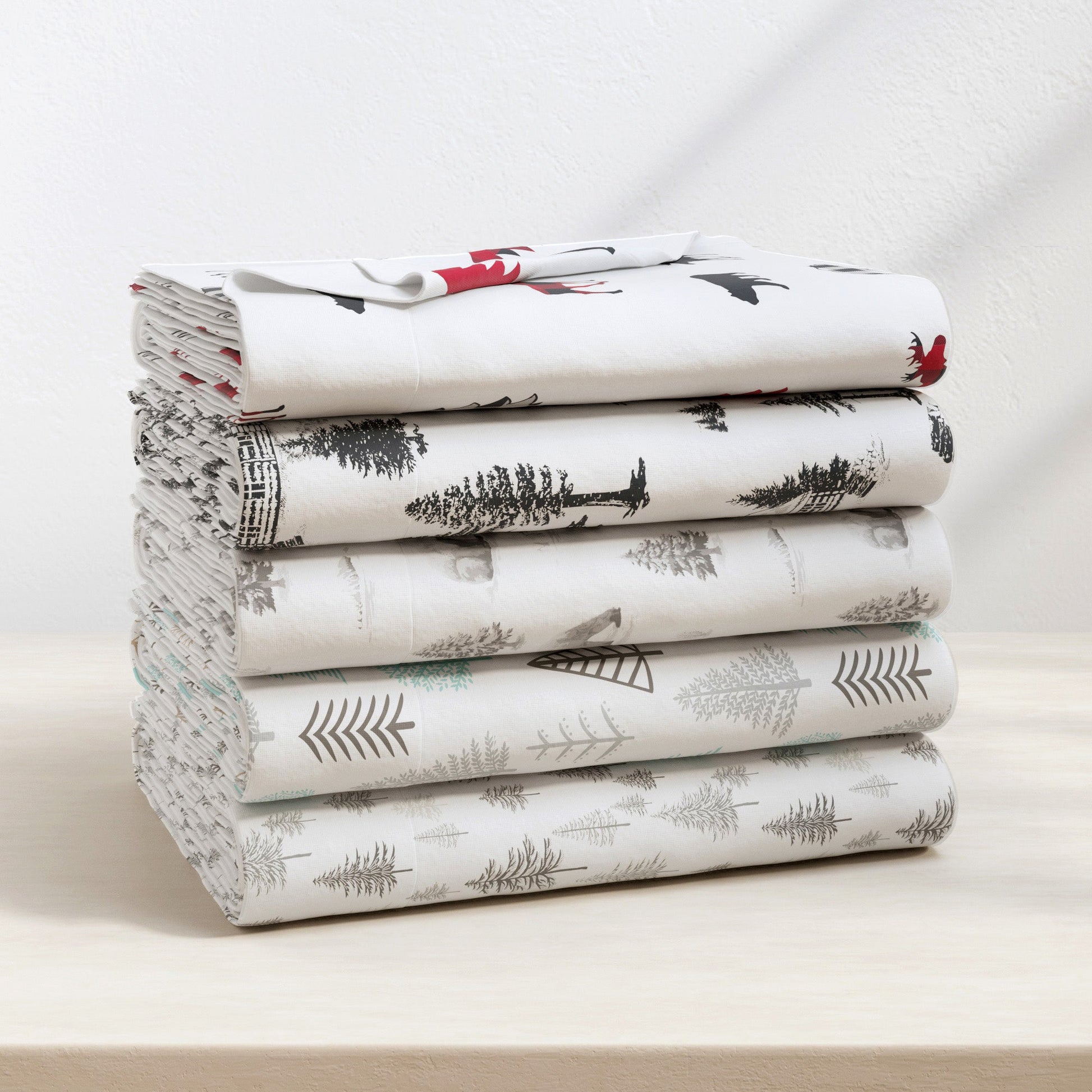 4 - Piece Turkish Cotton Flannel Sheet - Lakeview Collection - Boske.store