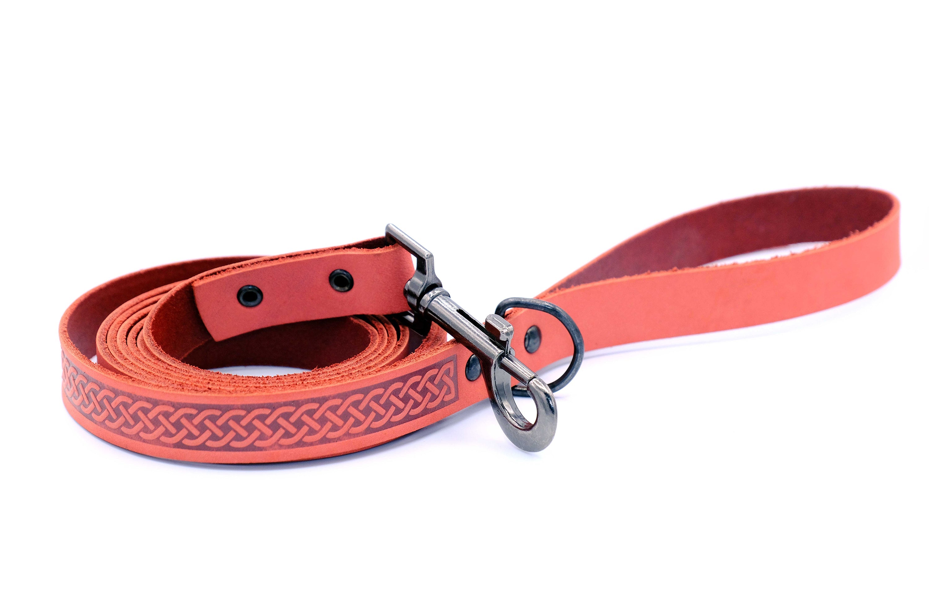 Celtic Sport Coral Reef Leather Dog Leash - Boske.store