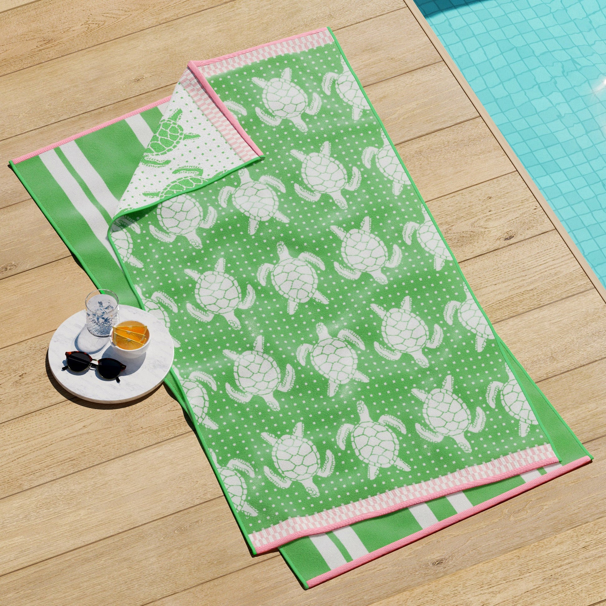 Cotton Velour Beach Towel - Maui Collection - Boske.store