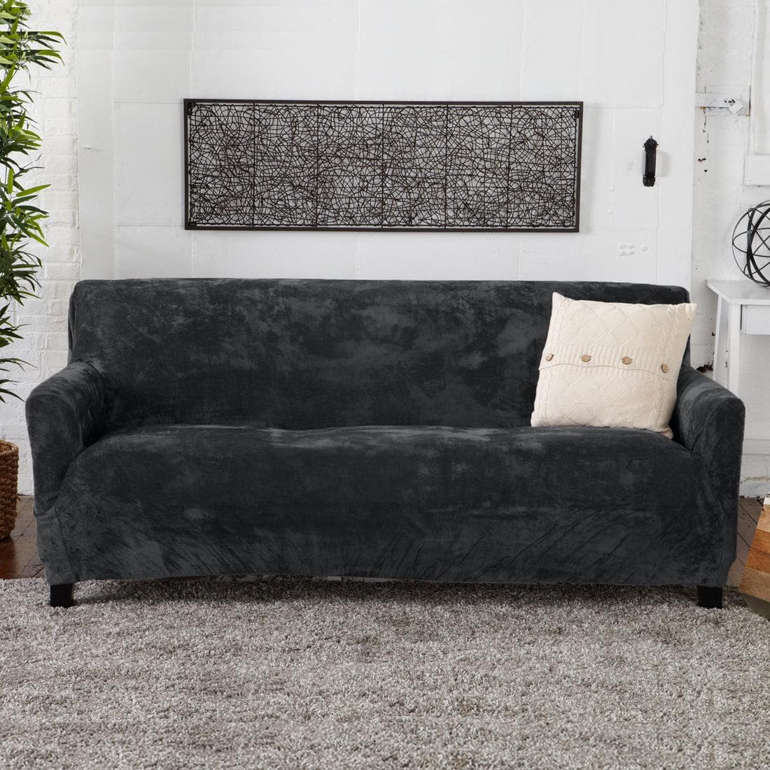 Velvet Stretch Slipcover - Gale Collection - Boske.store