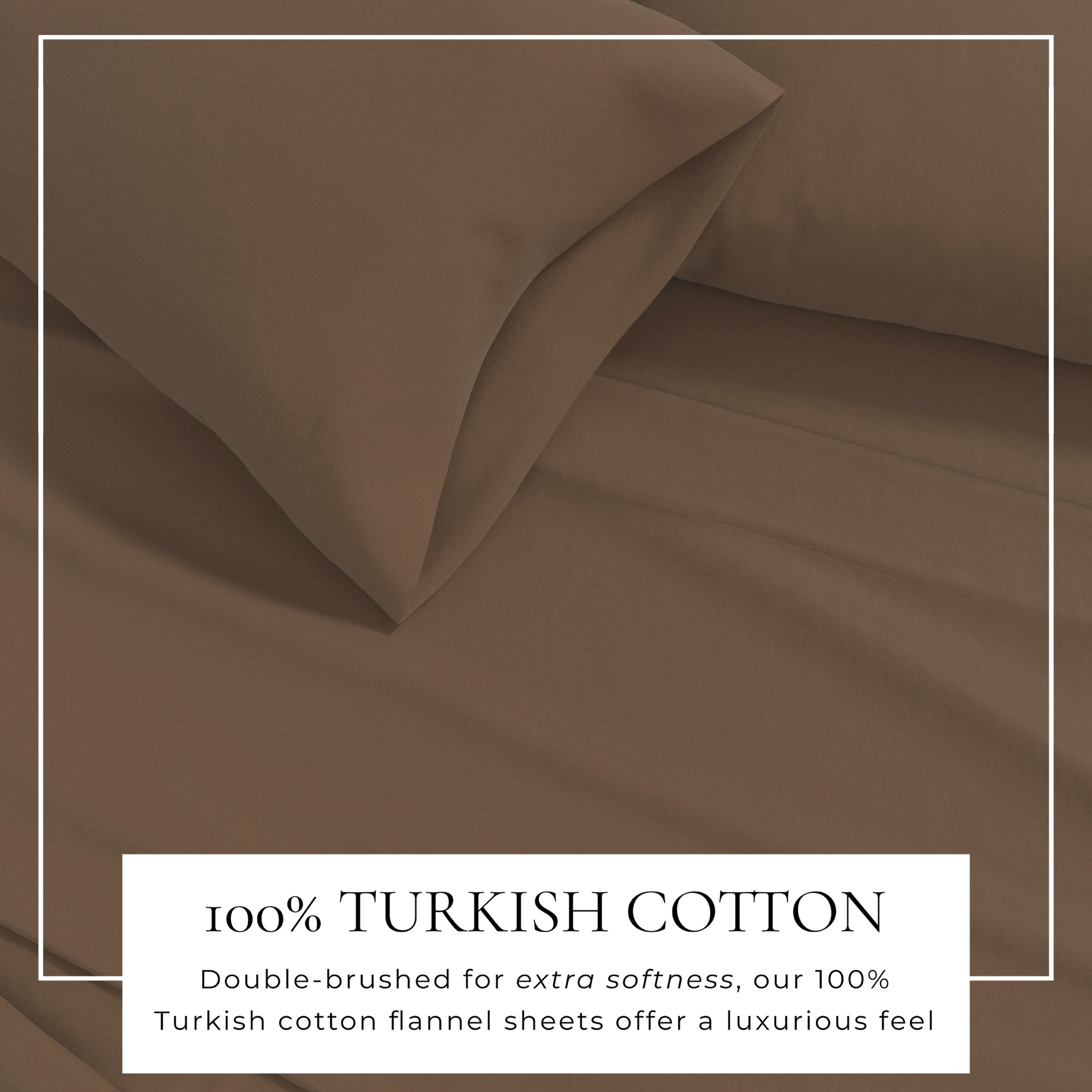4 - Piece Cotton Solid Flannel Sheet - Nordic Collection - Boske.store