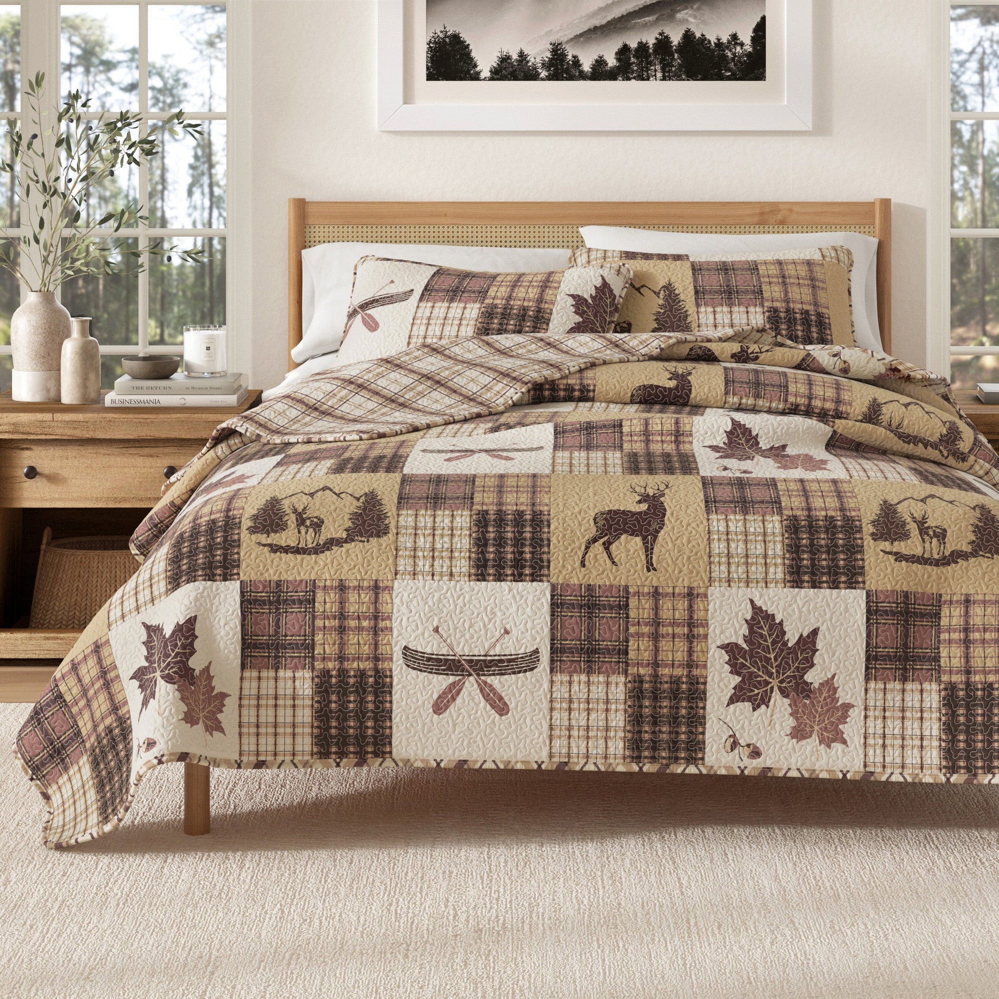 Redwood Lodge 3 Piece Quilt Set - Boske.store