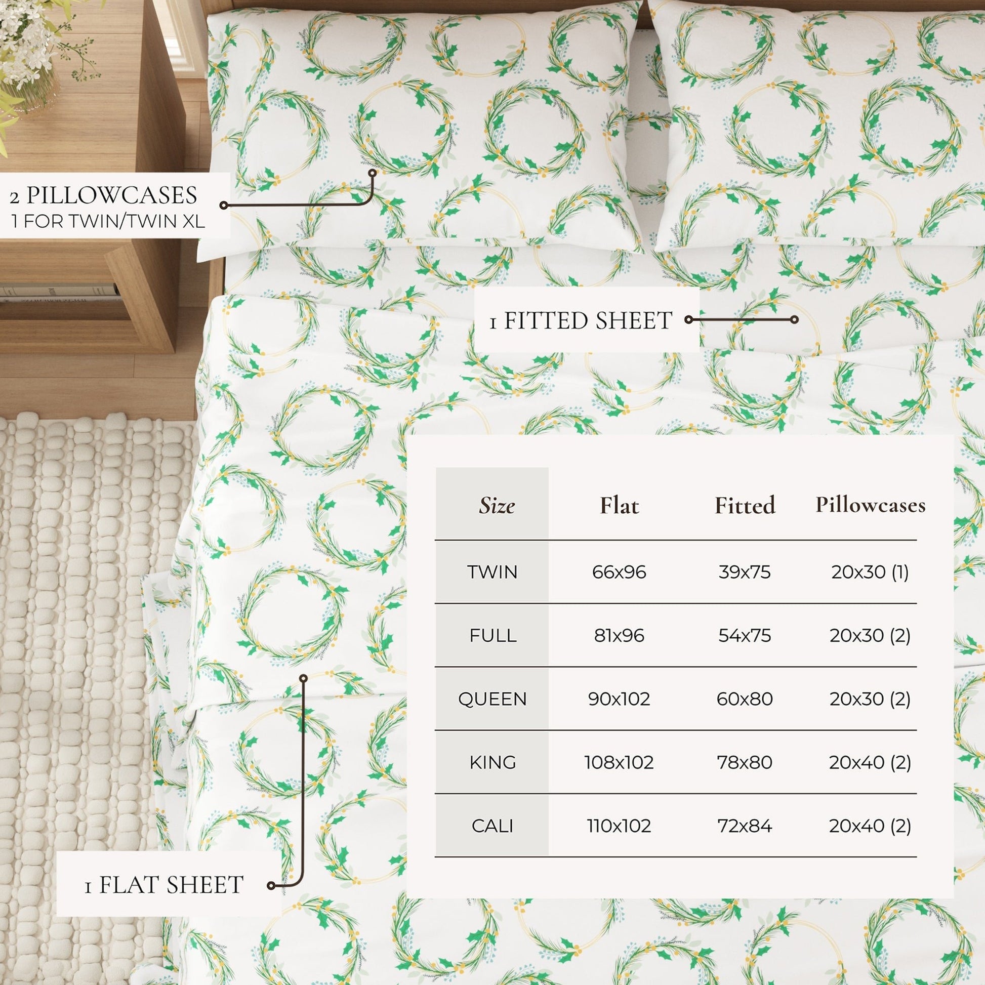 4 - Piece Turkish Cotton Flannel Sheet - Lakeview Collection - Boske.store