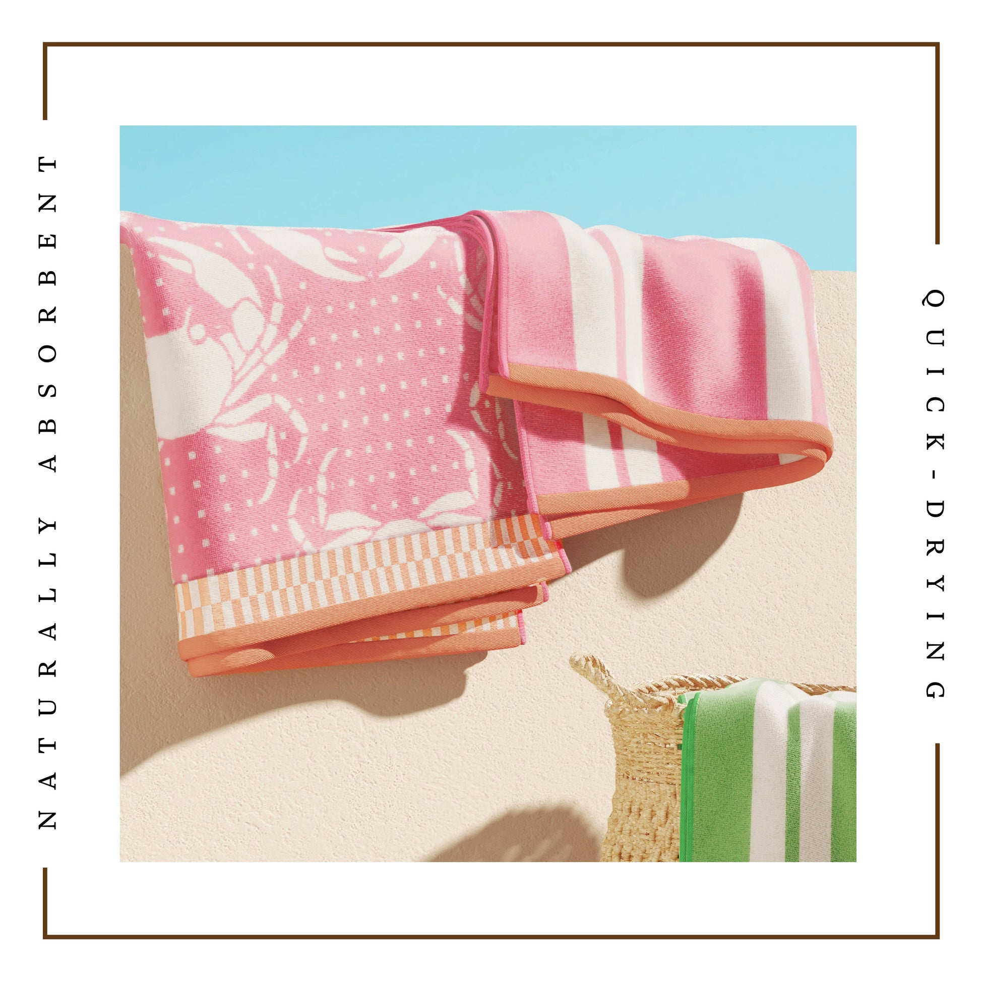 Cotton Velour Beach Towel - Maui Collection - Boske.store