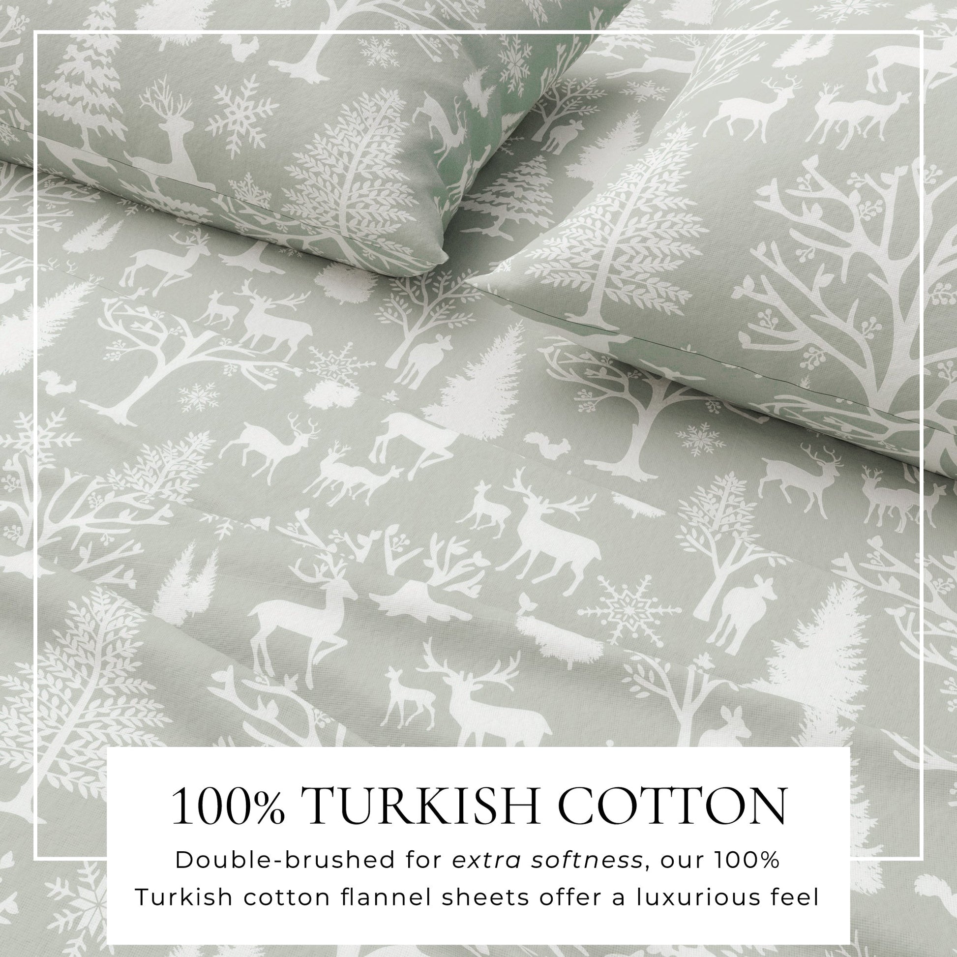 4 - Piece Turkish Cotton Flannel Sheet - Lakeview Collection - Boske.store