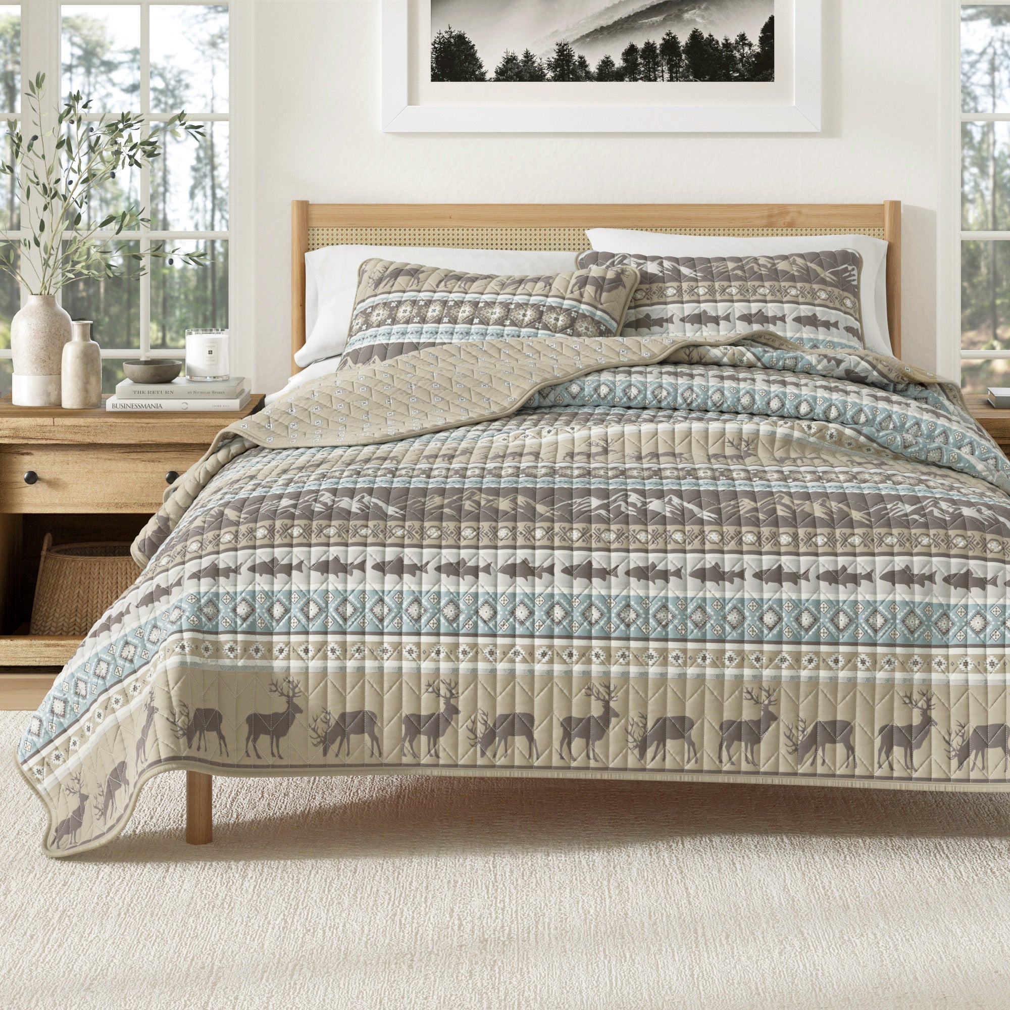 3 - Piece Lodge Quilt - Yosemite Collection - Boske.store