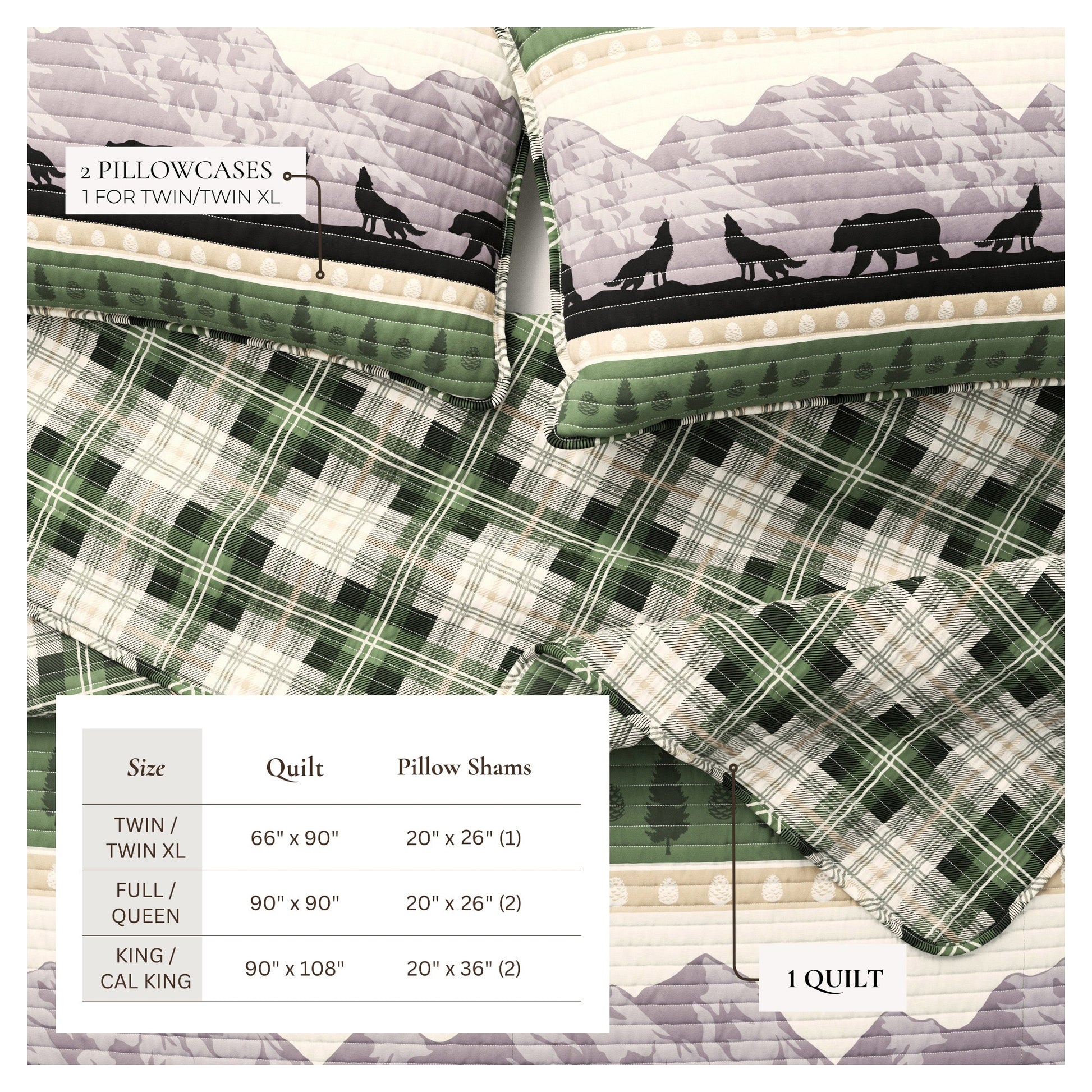 3 - Piece Lodge Quilt - Salt Creek Collection - Boske.store