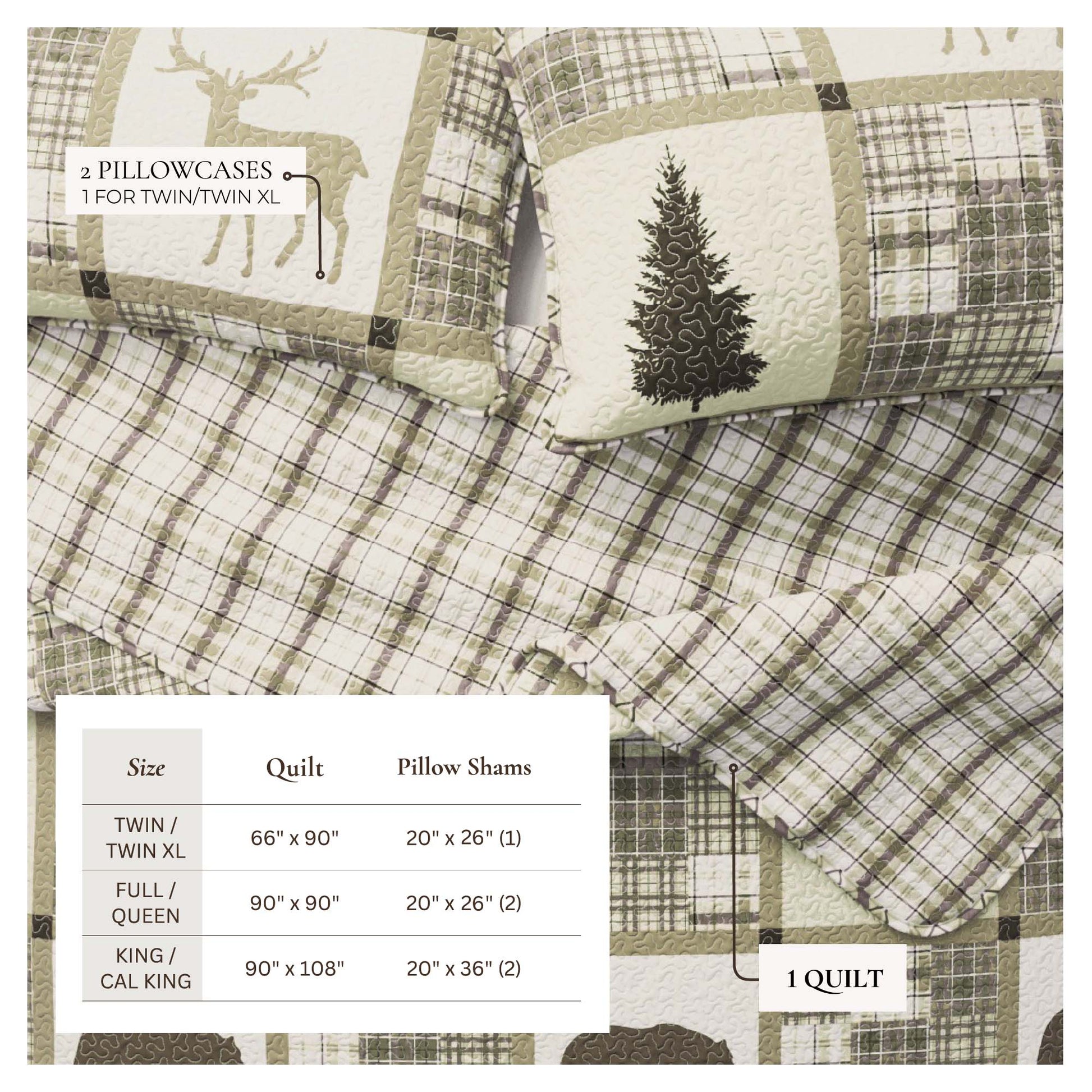 3 - Piece Lodge Quilt - Stonehurst Collection - Boske.store